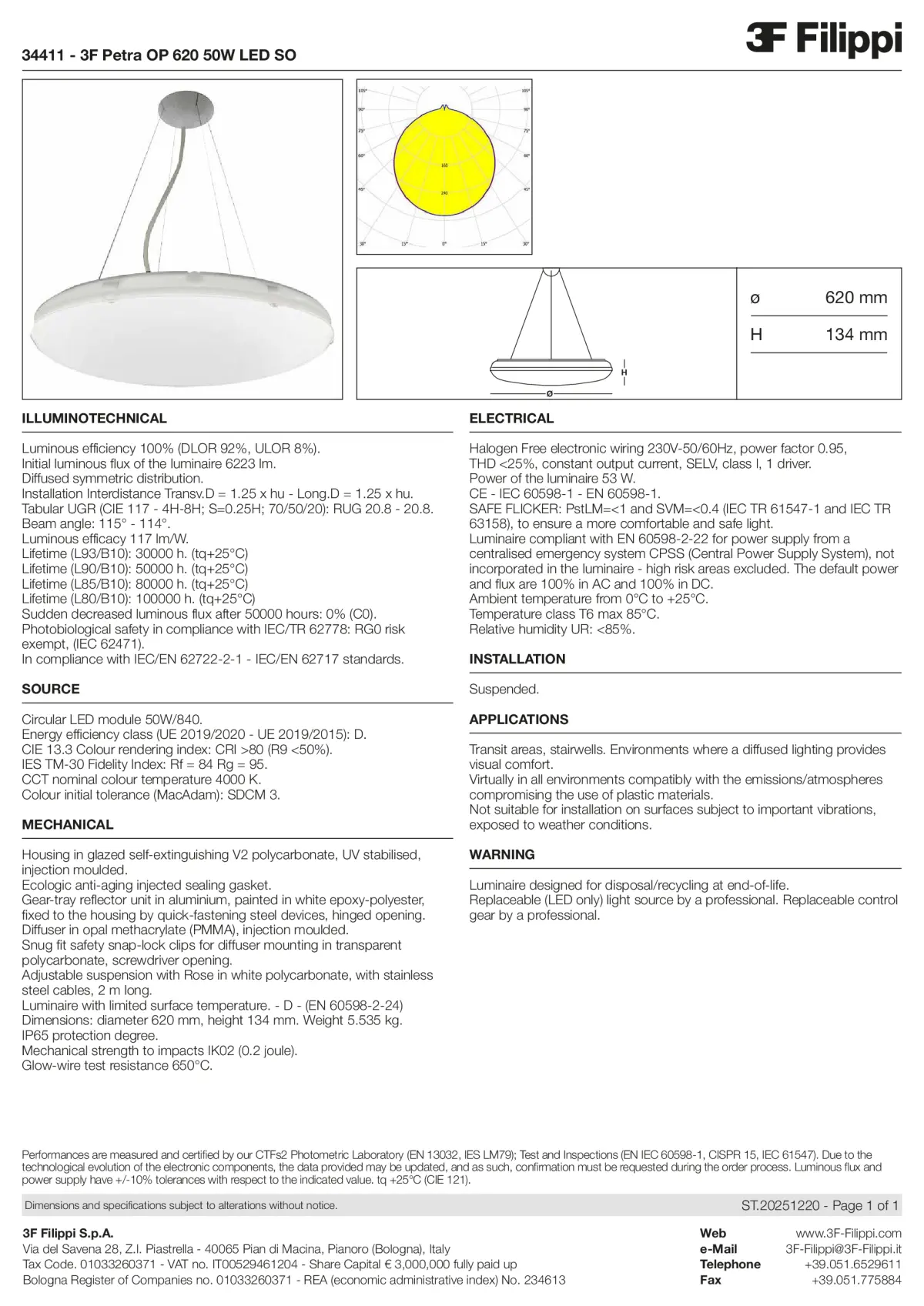 34411 - 3F Petra OP 620 50W LED SO - Datasheet - en
