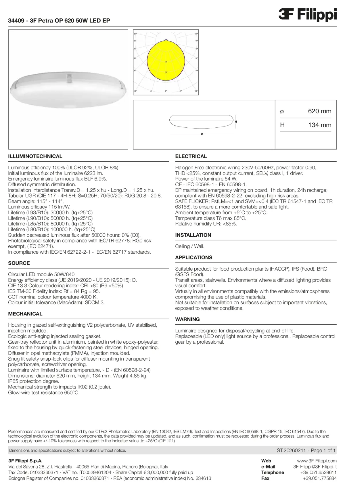 34409 - 3F Petra OP 620 50W LED EP - Datasheet - en