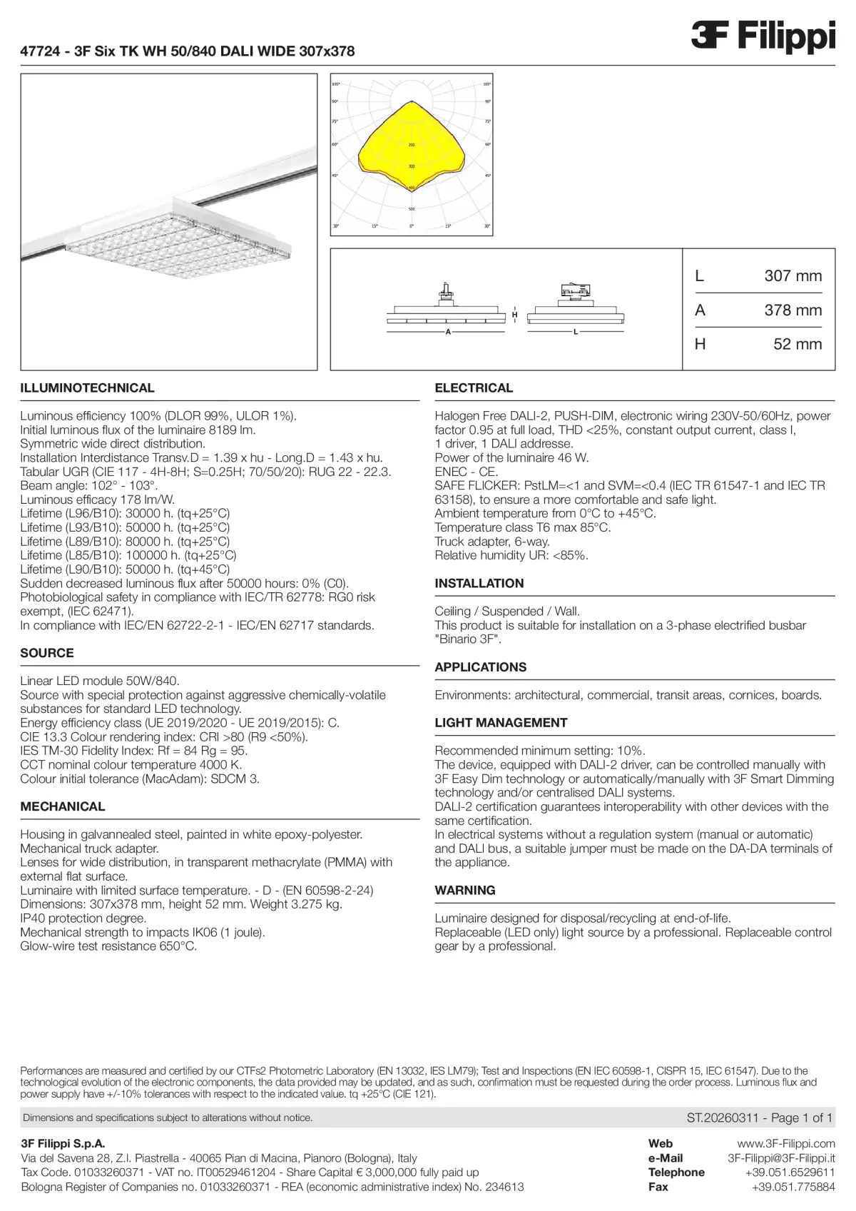 47724 - 3F Six TK WH 50-840 DALI WIDE 307x378 - Datasheet - en