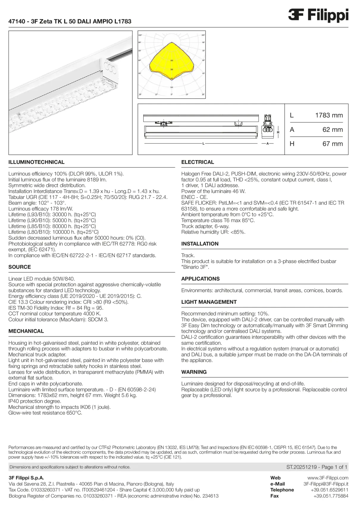 47140 - 3F Zeta TK L 50 DALI AMPIO L1783 - Datasheet - en