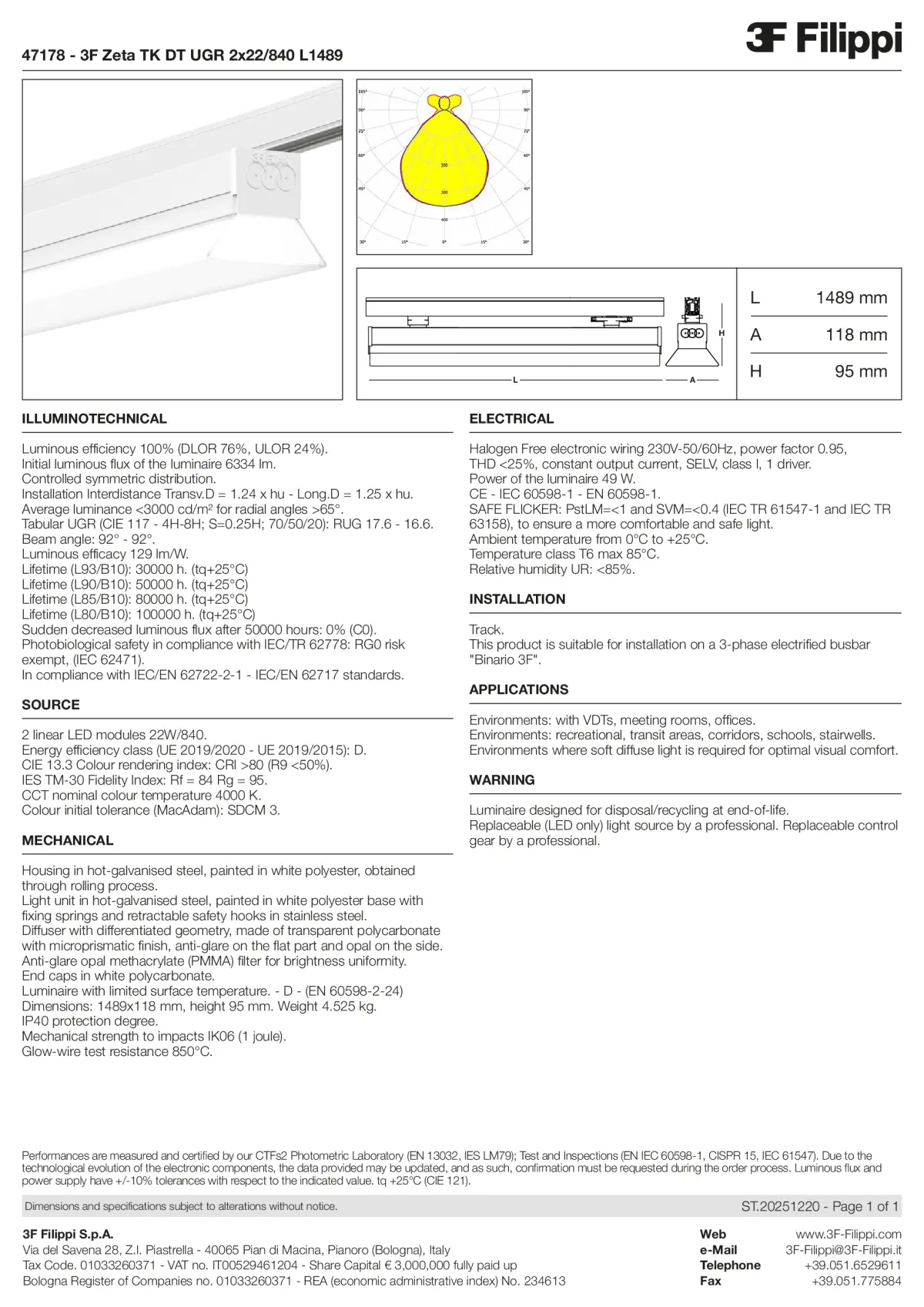 47178 - 3F Zeta TK DT UGR 2x22-840 L1489 - Datasheet - en