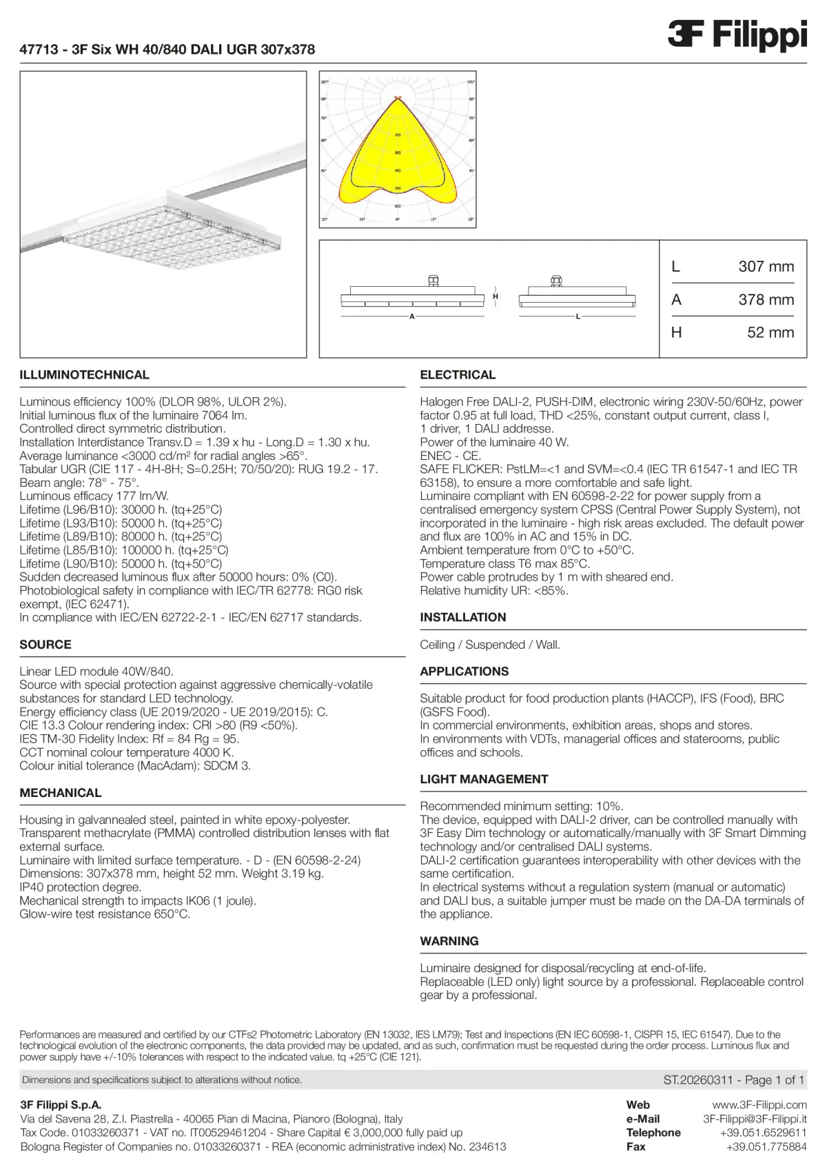47713 - 3F Six WH 40-840 DALI UGR 307x378 - Datasheet - en