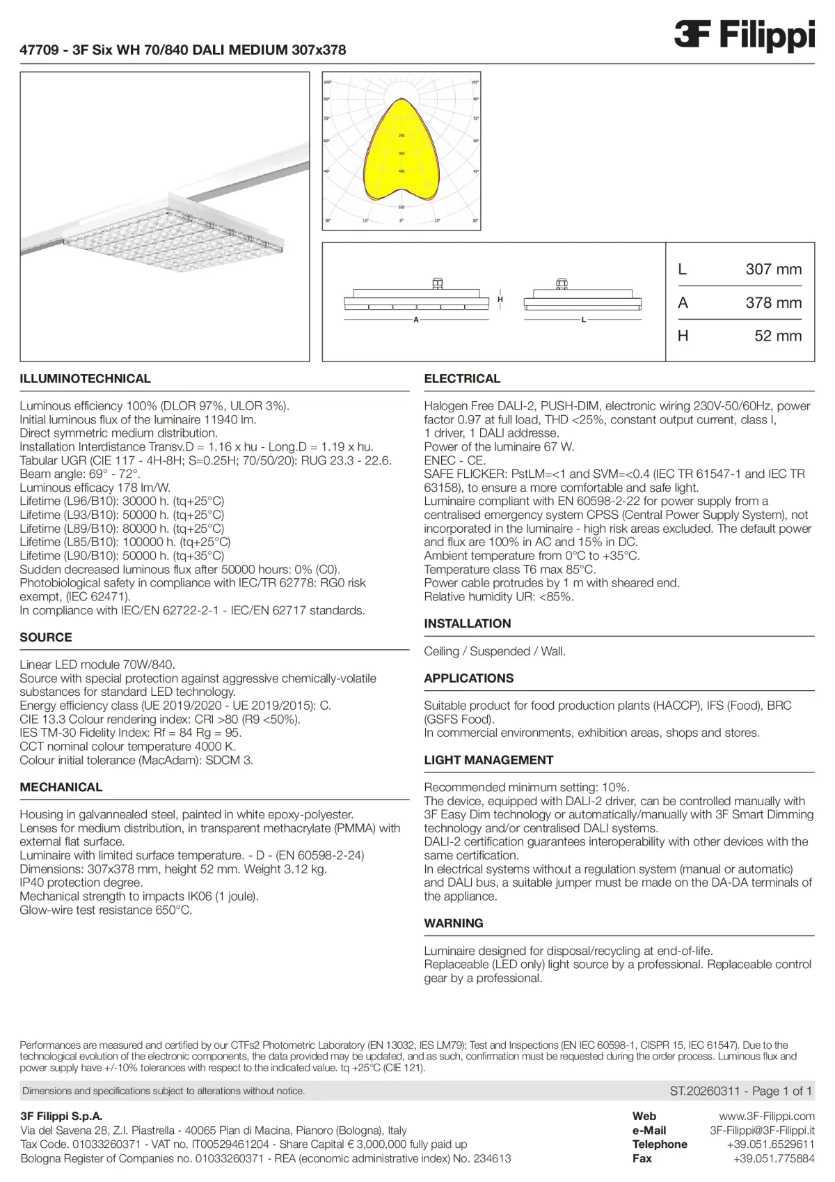 47709 - 3F Six WH 70-840 DALI MEDIUM 307x378 - Datasheet - en