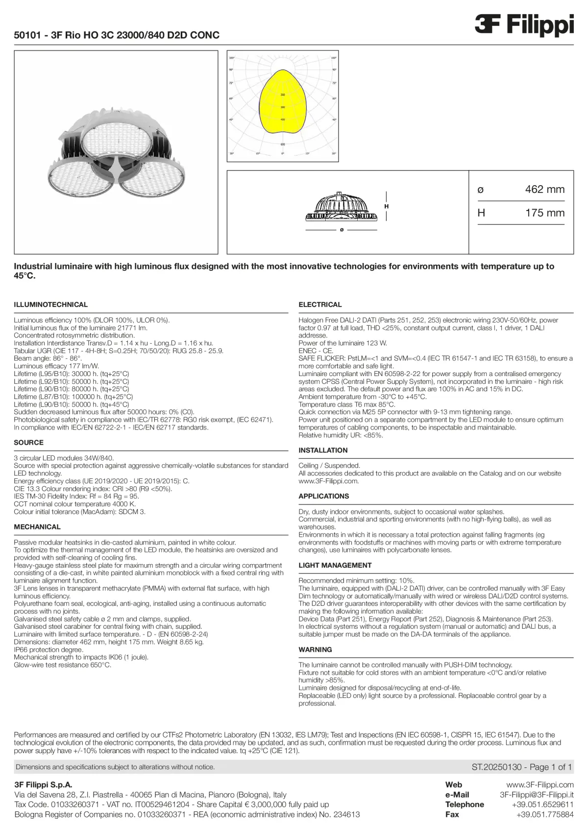 50101 - 3F Rio HO 3C 23000-840 D2D CONC - Datasheet - en