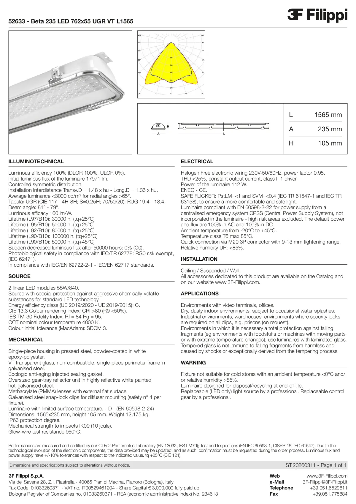52633 - Beta 235 LED 762x55 UGR VT L1565 - Datasheet - en