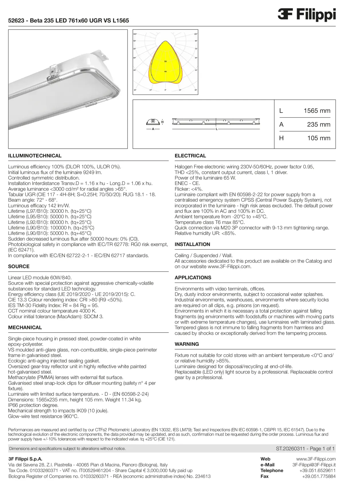 52623 - Beta 235 LED 761x60 UGR VS L1565 - Datasheet - en