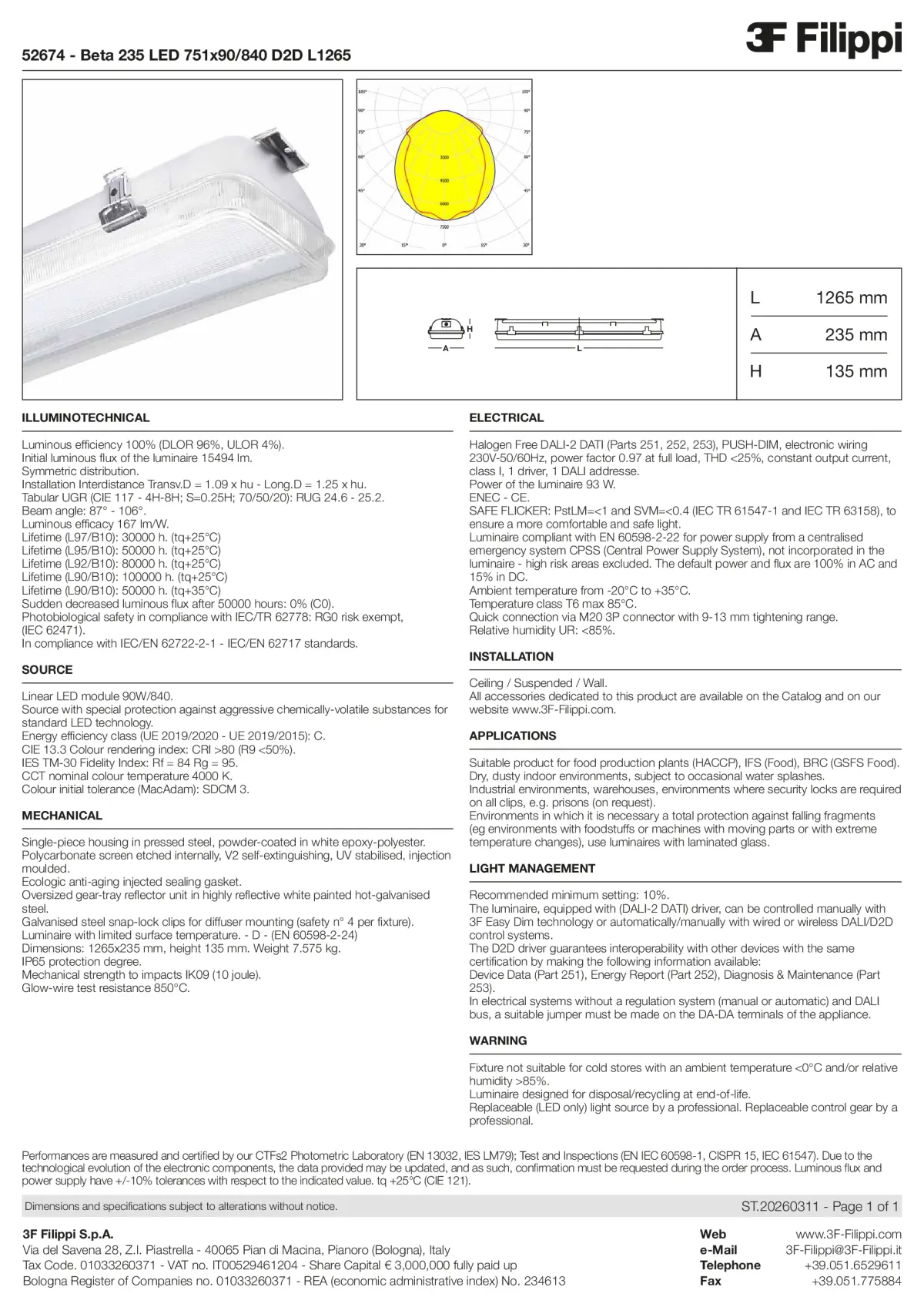 52674 - Beta 235 LED 751x90-840 D2D L1265 - Datasheet - en