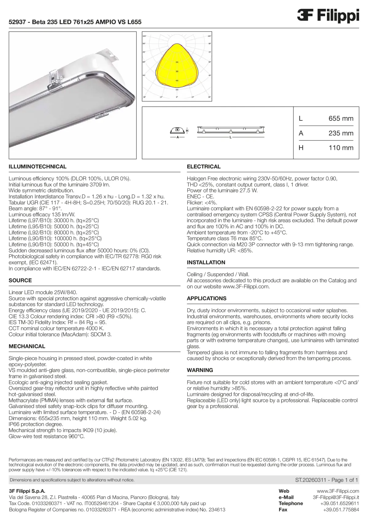 52937 - Beta 235 LED 761x25 AMPIO VS L655 - Datasheet - en
