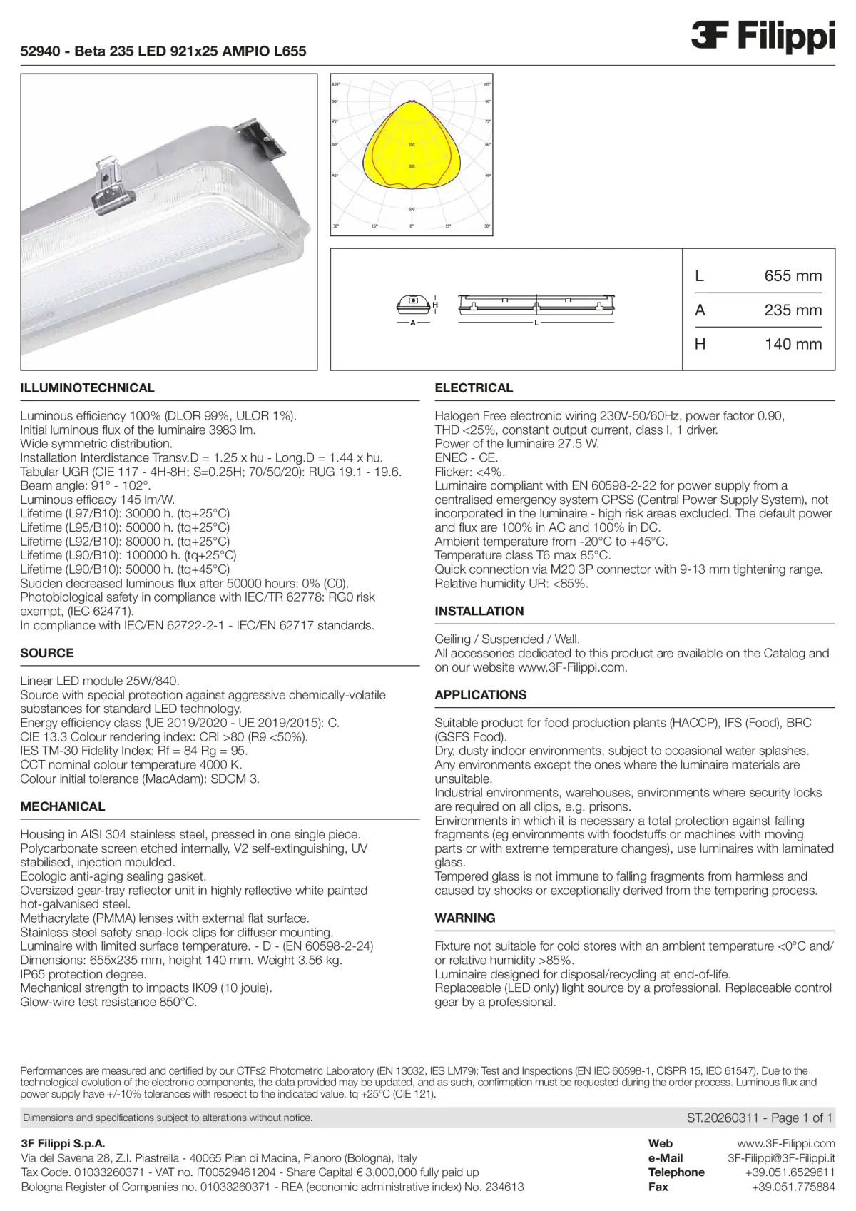 52940 - Beta 235 LED 921x25 AMPIO L655 - Datasheet - en