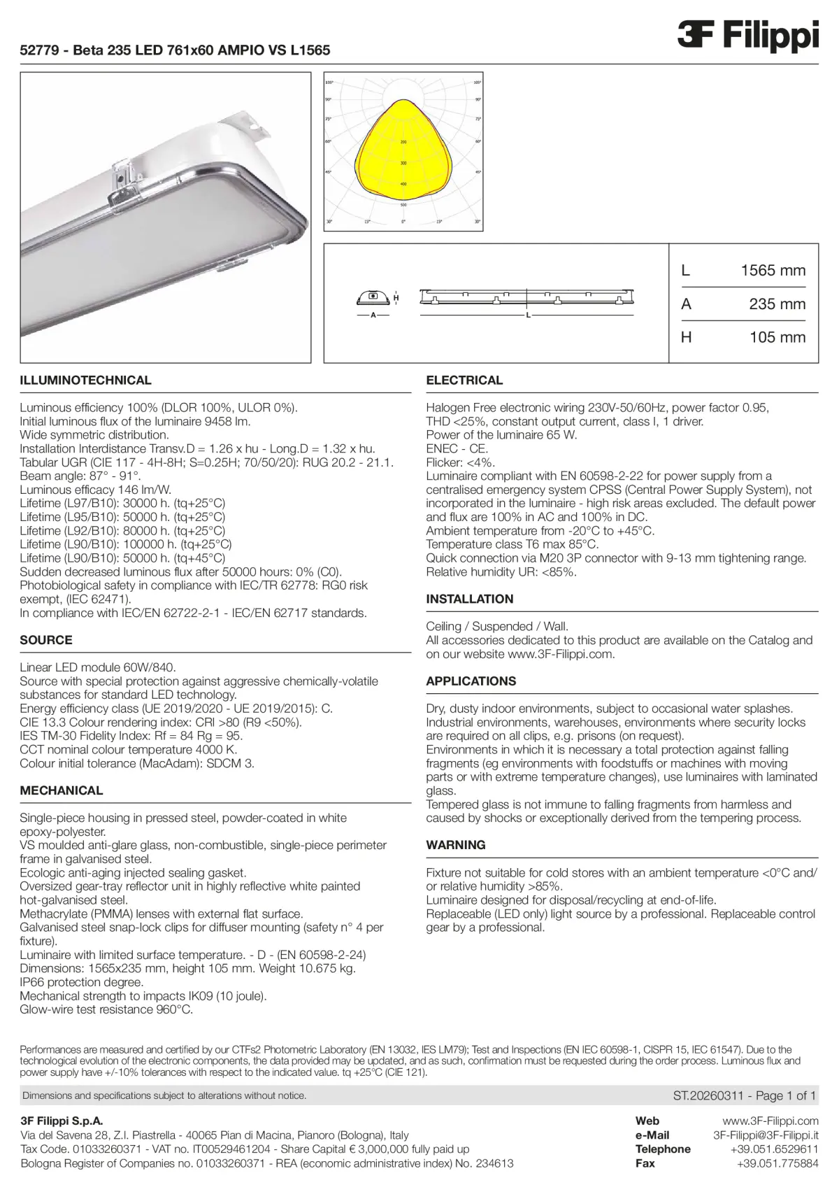 52779 - Beta 235 LED 761x60 AMPIO VS L1565 - Datasheet - en