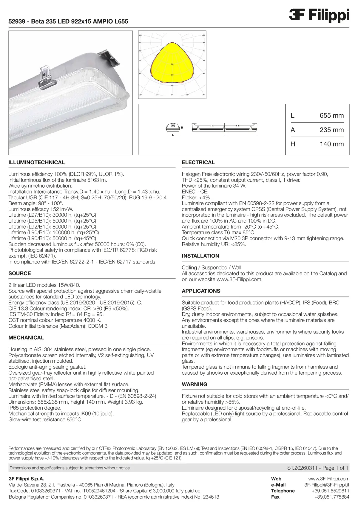 52939 - Beta 235 LED 922x15 AMPIO L655 - Datasheet - en