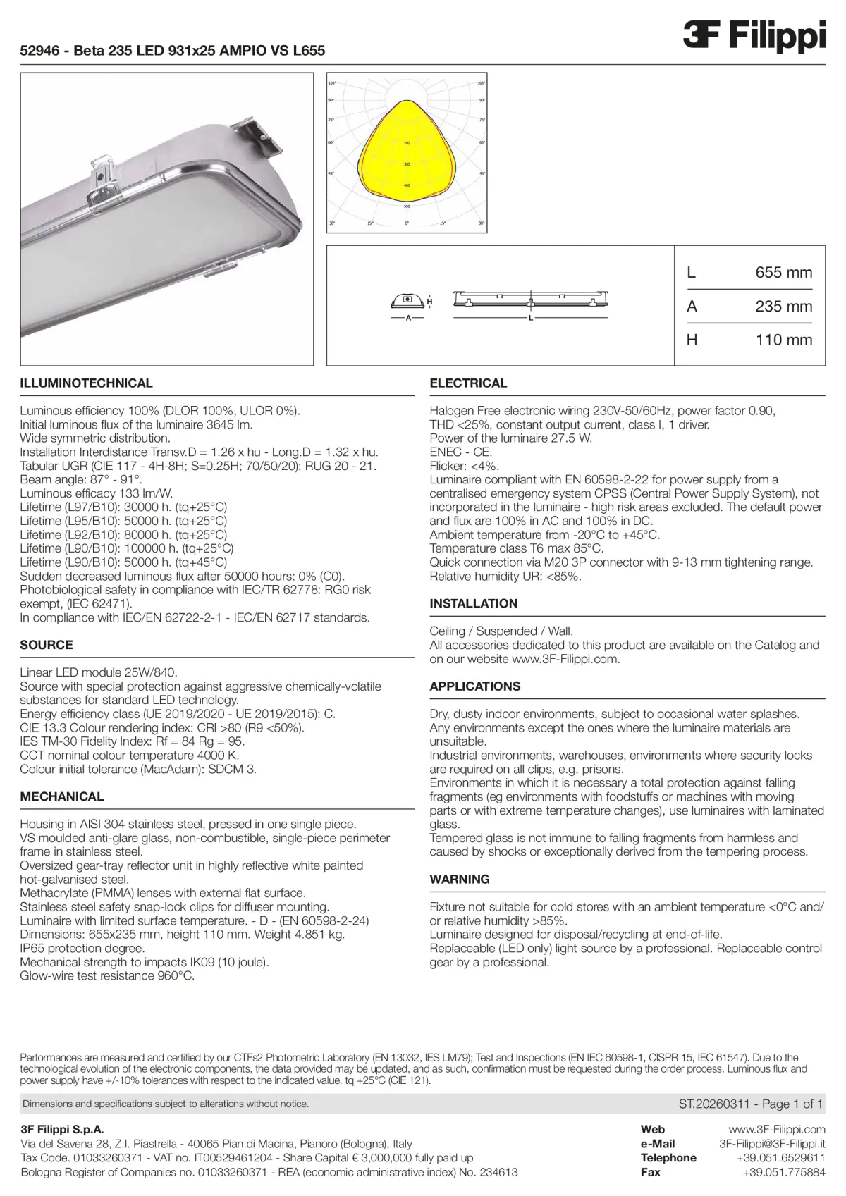 52946 - Beta 235 LED 931x25 AMPIO VS L655 - Datasheet - en