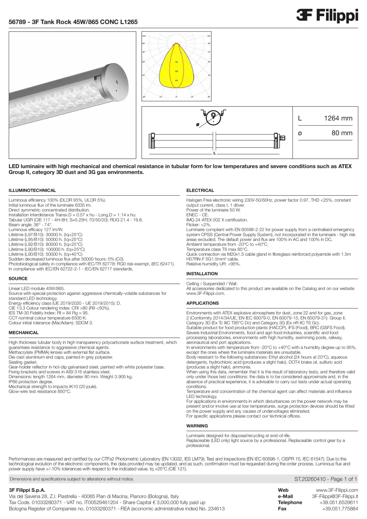 56789 - 3F Tank Rock 45W-865 CONC L1265 - Datasheet - en