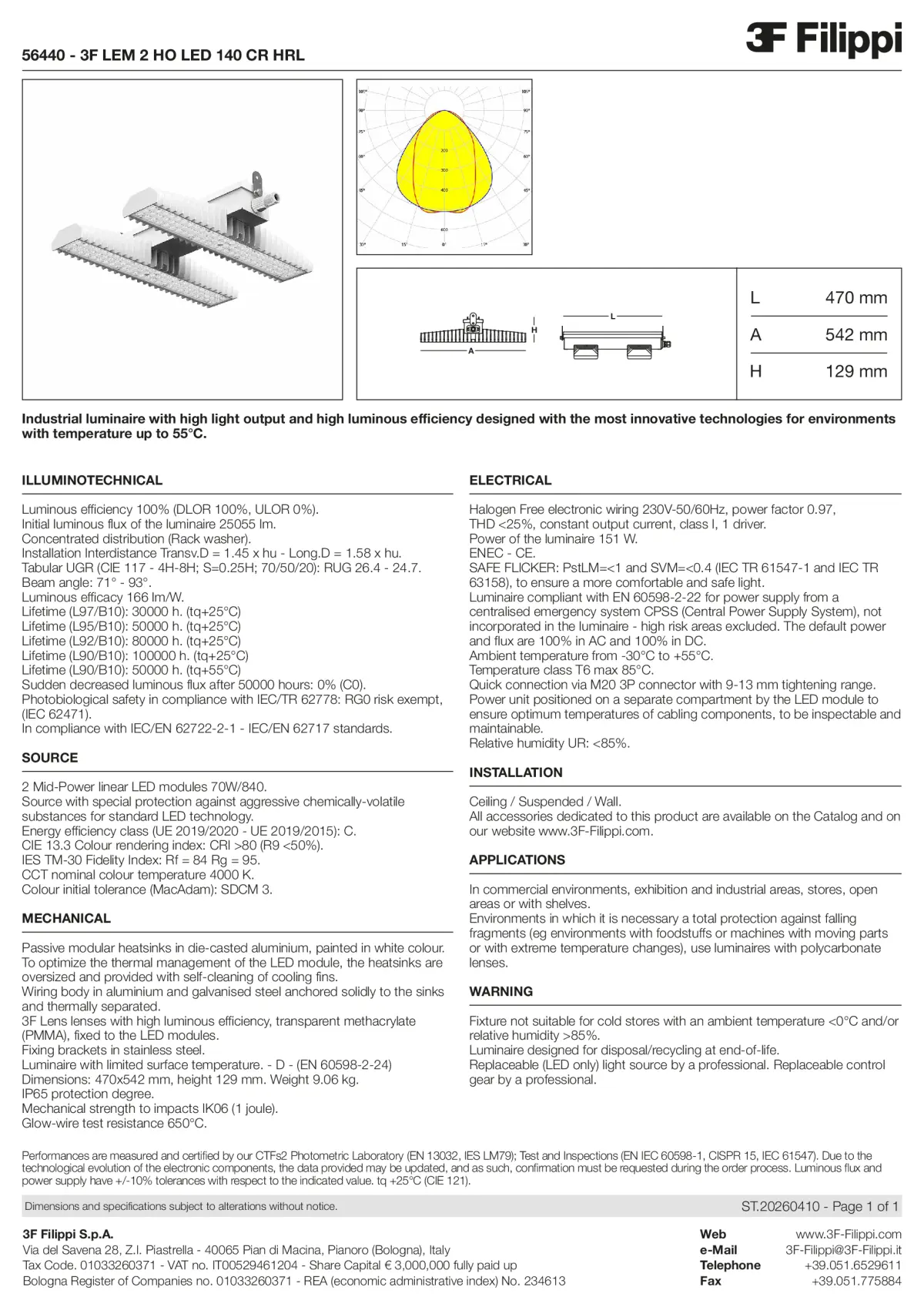 56440 - 3F LEM 2 HO LED 140 CR HRL - Datasheet - en