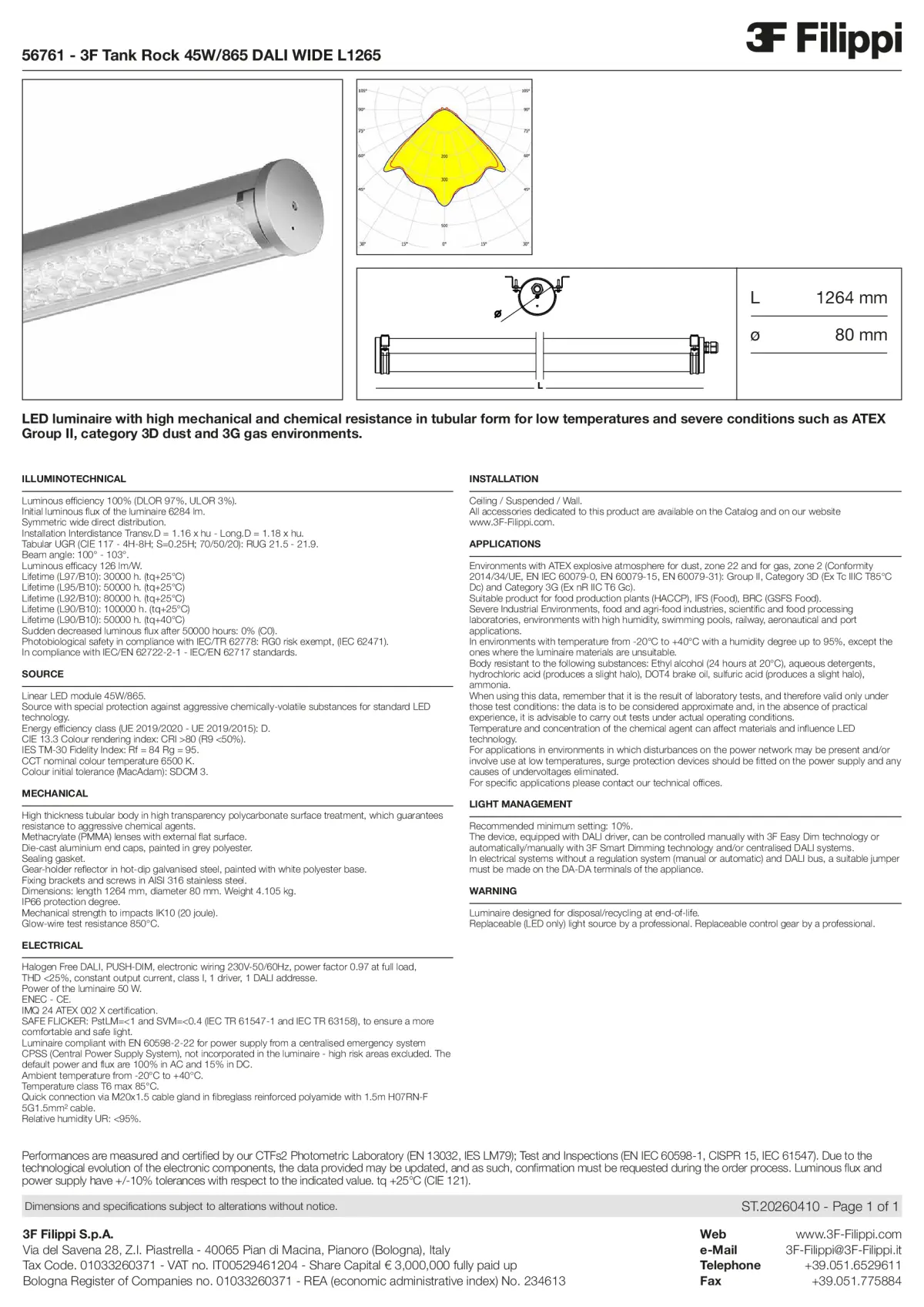 56761 - 3F Tank Rock 45W-865 DALI WIDE L1265 - Datasheet - en