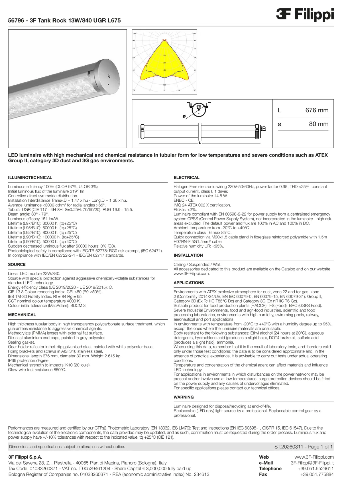 56796 - 3F Tank Rock 13W-840 UGR L675 - Datasheet - en