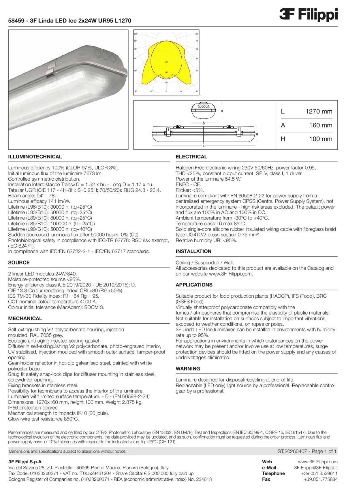 58459 - 3F Linda LED Ice 2x24W UR95 L1270 - Datasheet - en