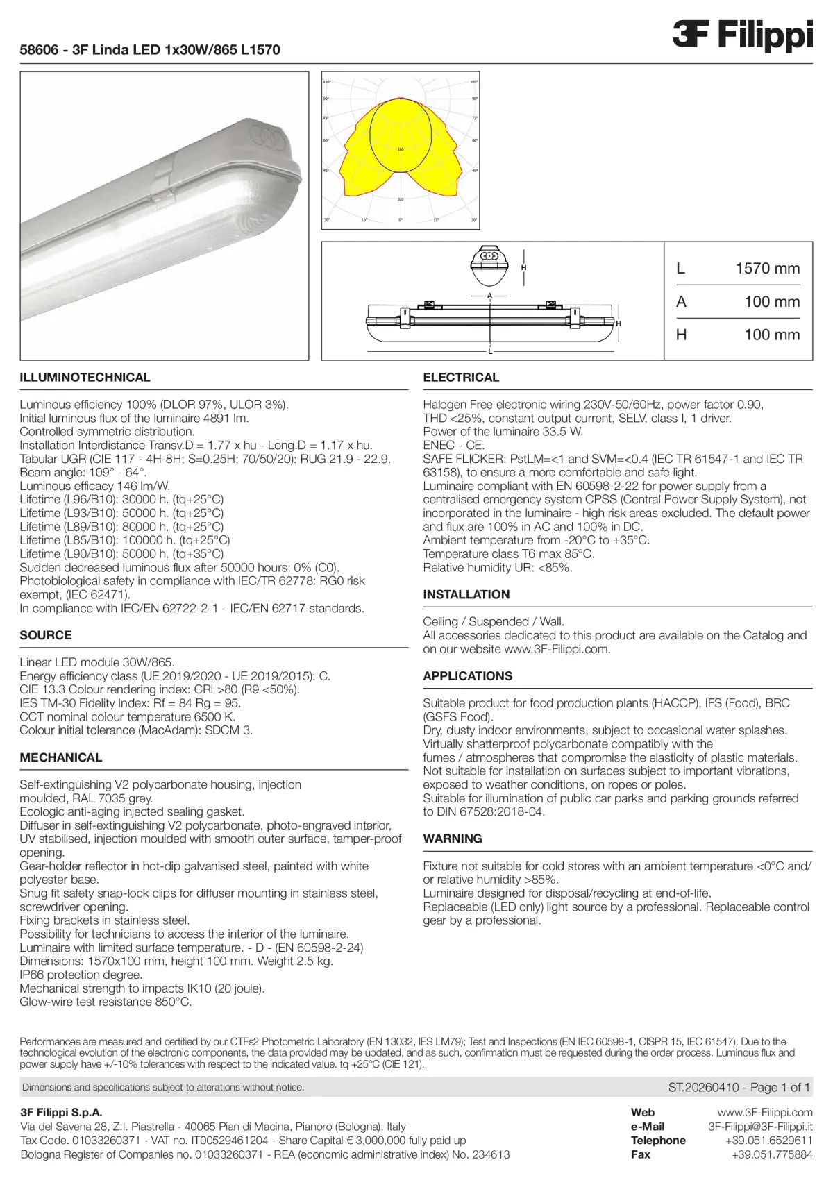 58606 - 3F Linda LED 1x30W-865 L1570 - Datasheet - en