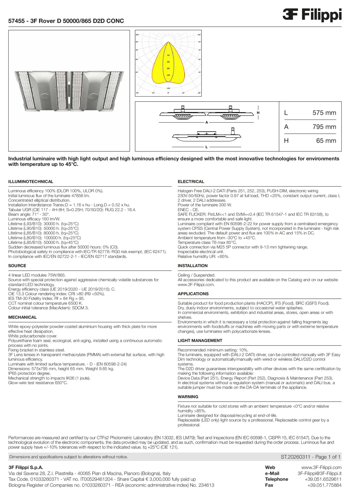 57455 - 3F Rover D 50000-865 D2D CONC - Datasheet - en