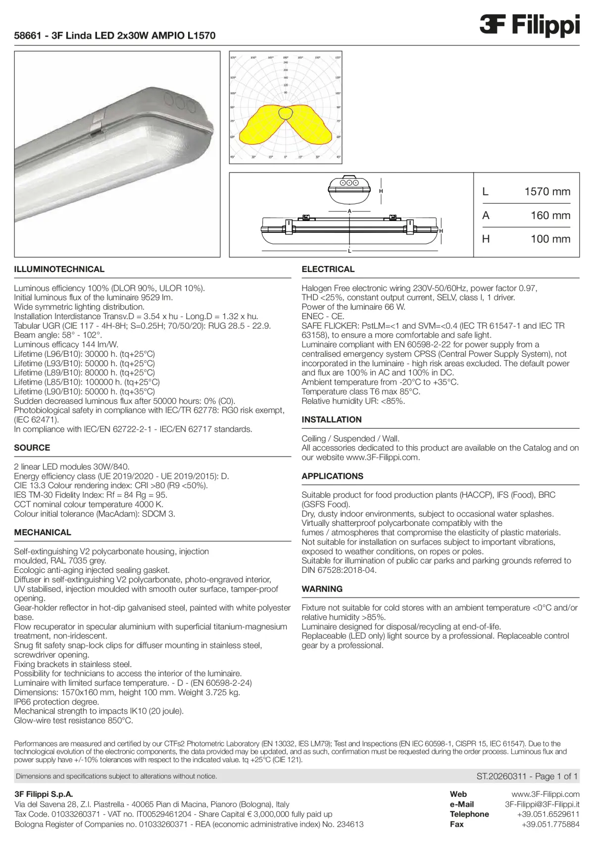 58661 - 3F Linda LED 2x30W AMPIO L1570 - Datasheet - en