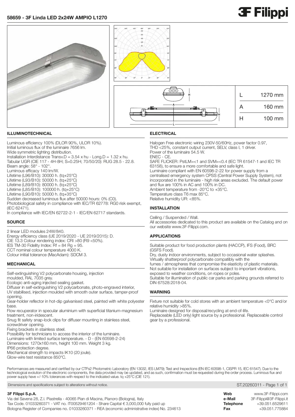 58659 - 3F Linda LED 2x24W AMPIO L1270 - Datasheet - en
