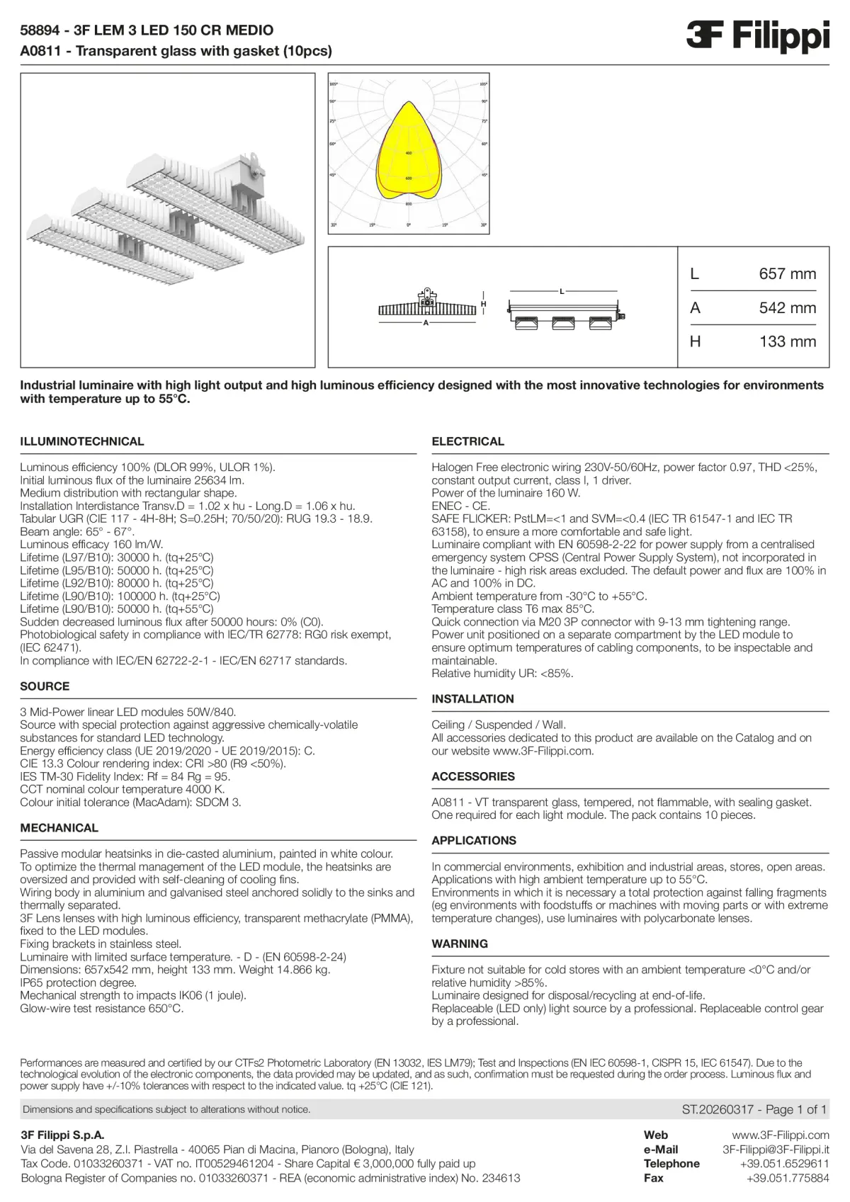 58894+A0811 - 3F LEM 3 LED 150 CR MEDIO + VT - Datasheet - en