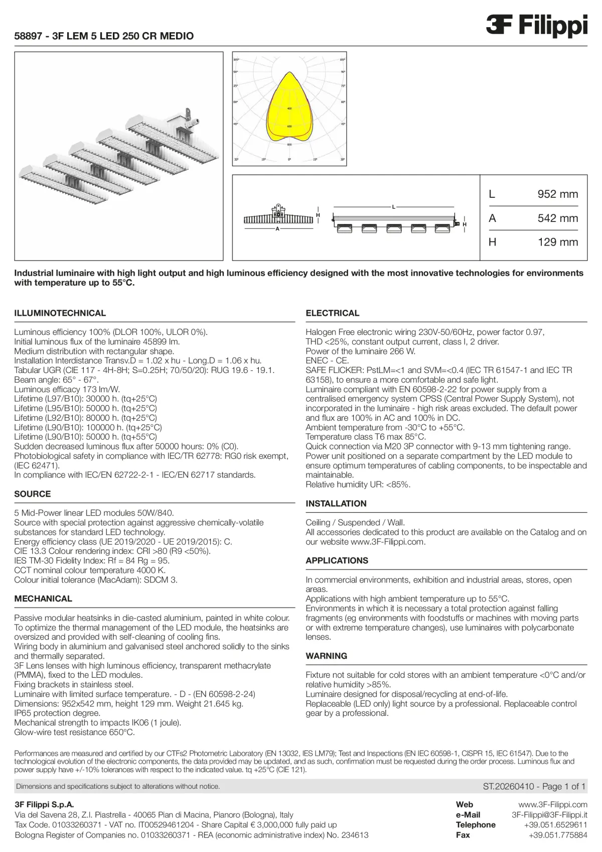 58897 - 3F LEM 5 LED 250 CR MEDIO - Datasheet - en