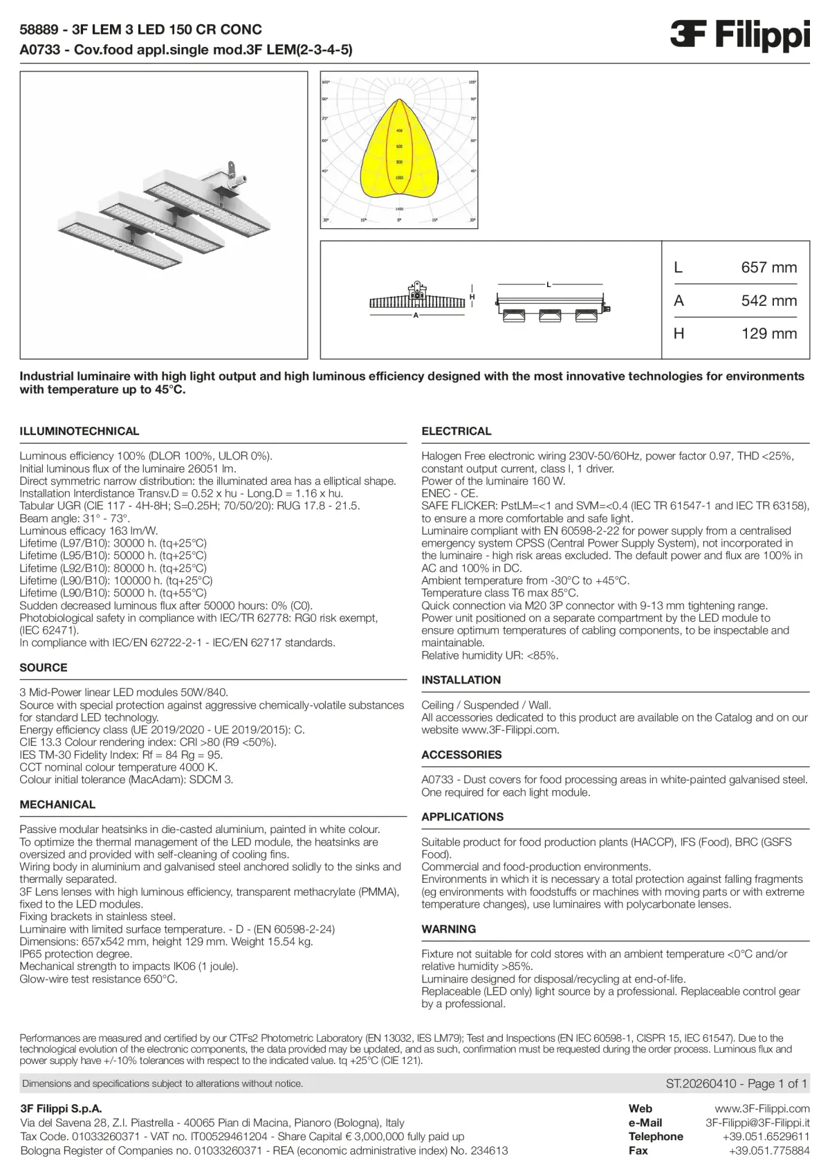58889+A0733 - 3F LEM 3 LED 150 CR CONC + FOOD - Datasheet - en