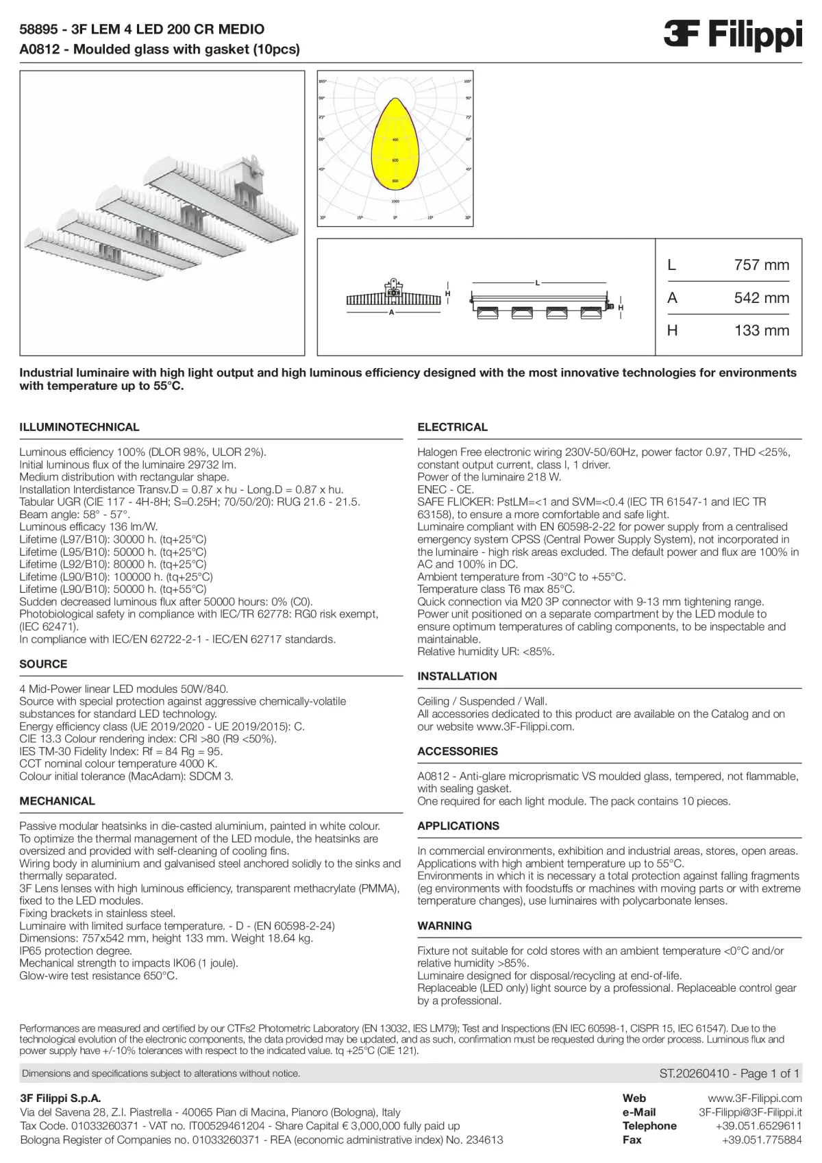 58895+A0812 - 3F LEM 4 LED 200 CR MEDIO + VS - Datasheet - en