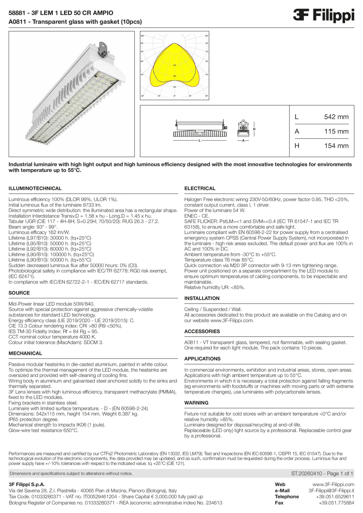 58881+A0811 - 3F LEM 1 LED 50 CR AMPIO + VT - Datasheet - en