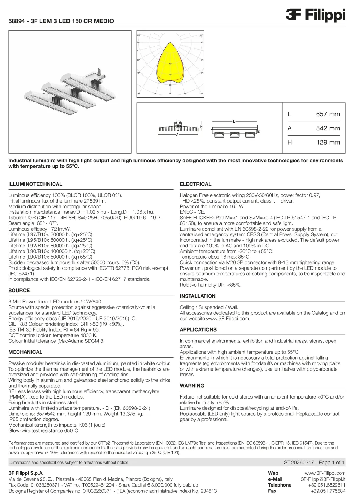 58894 - 3F LEM 3 LED 150 CR MEDIO - Datasheet - en