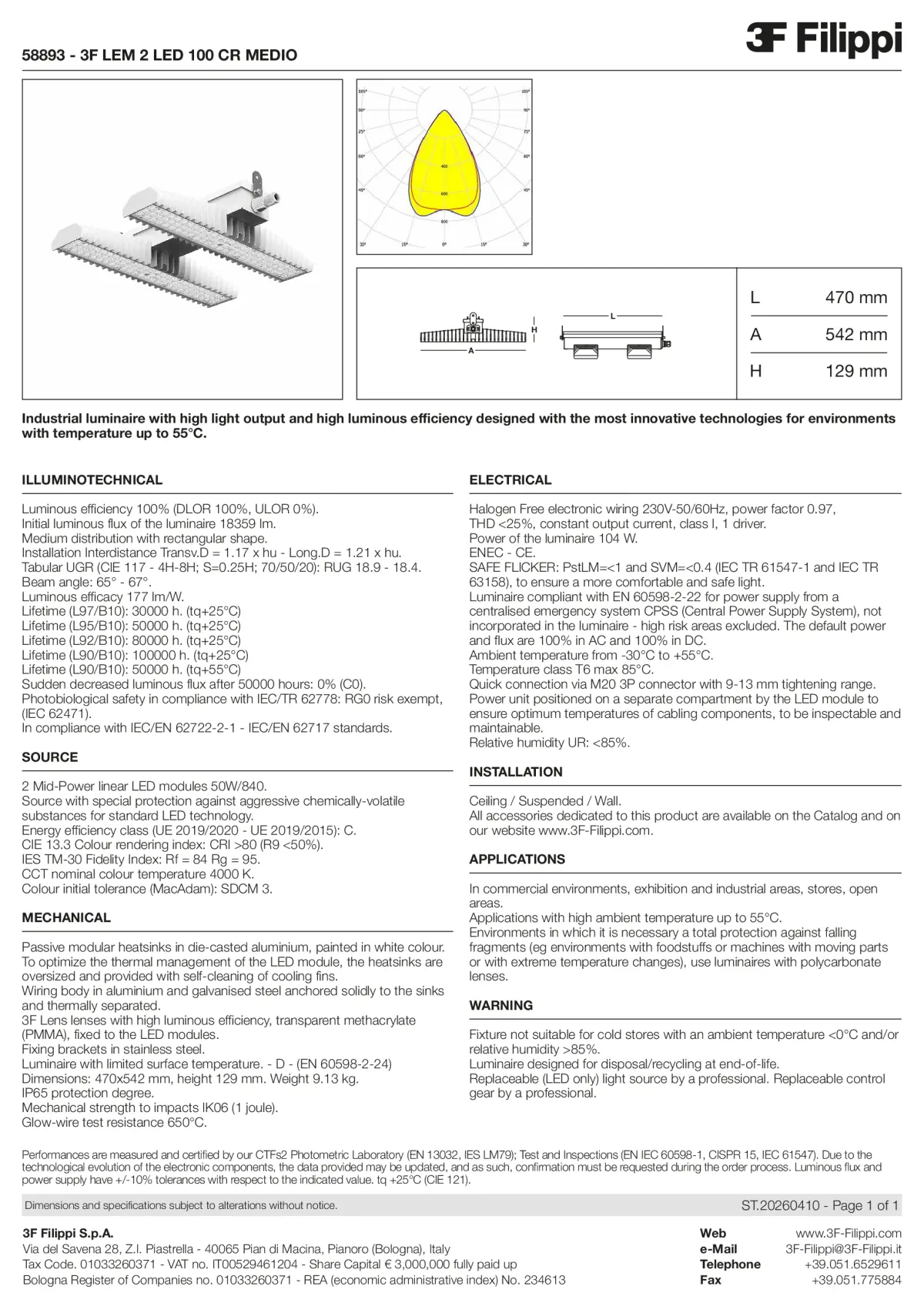 58893 - 3F LEM 2 LED 100 CR MEDIO - Datasheet - en