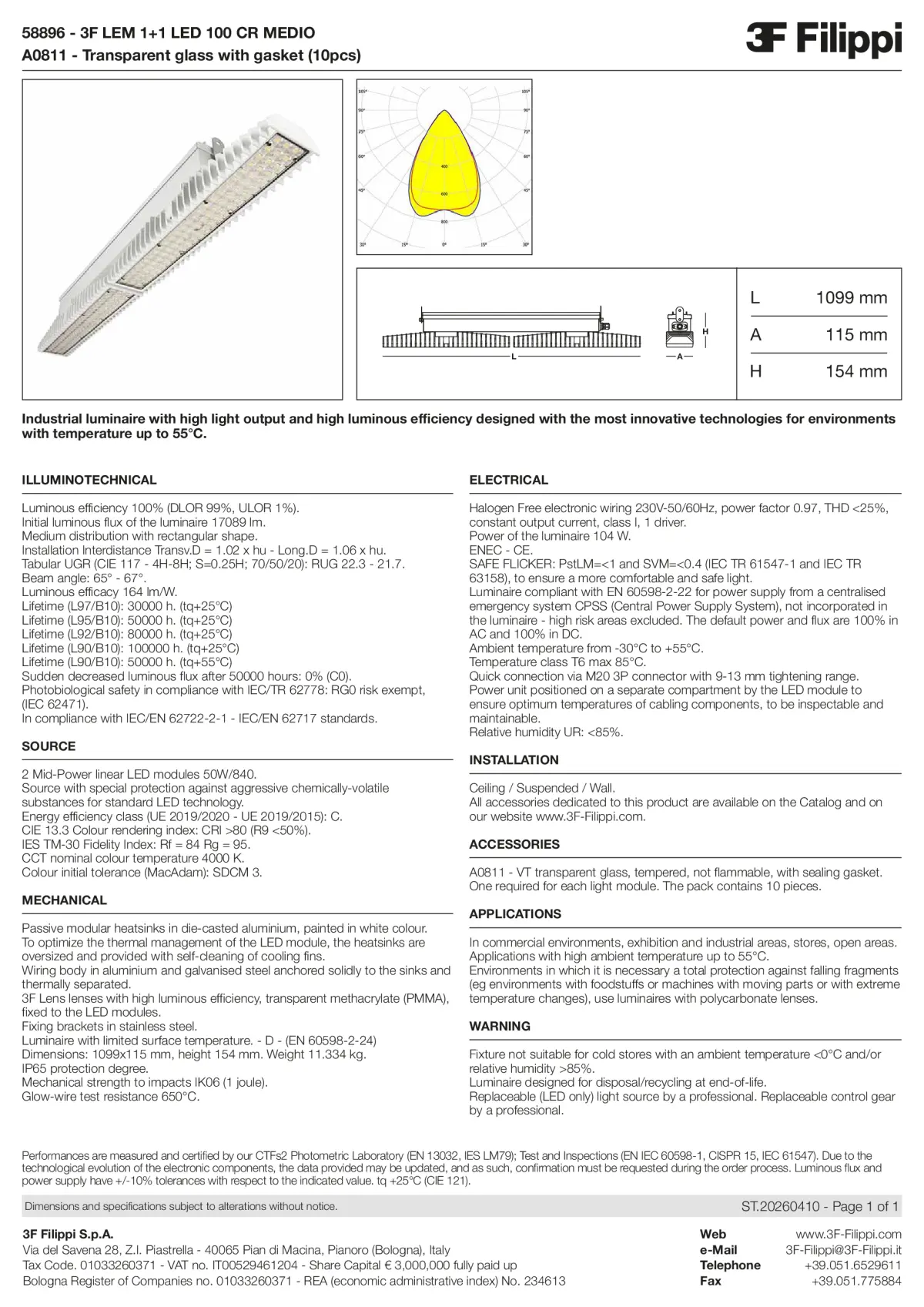 58896+A0811 - 3F LEM 1+1 LED 100 CR MEDIO + VT - Datasheet - en