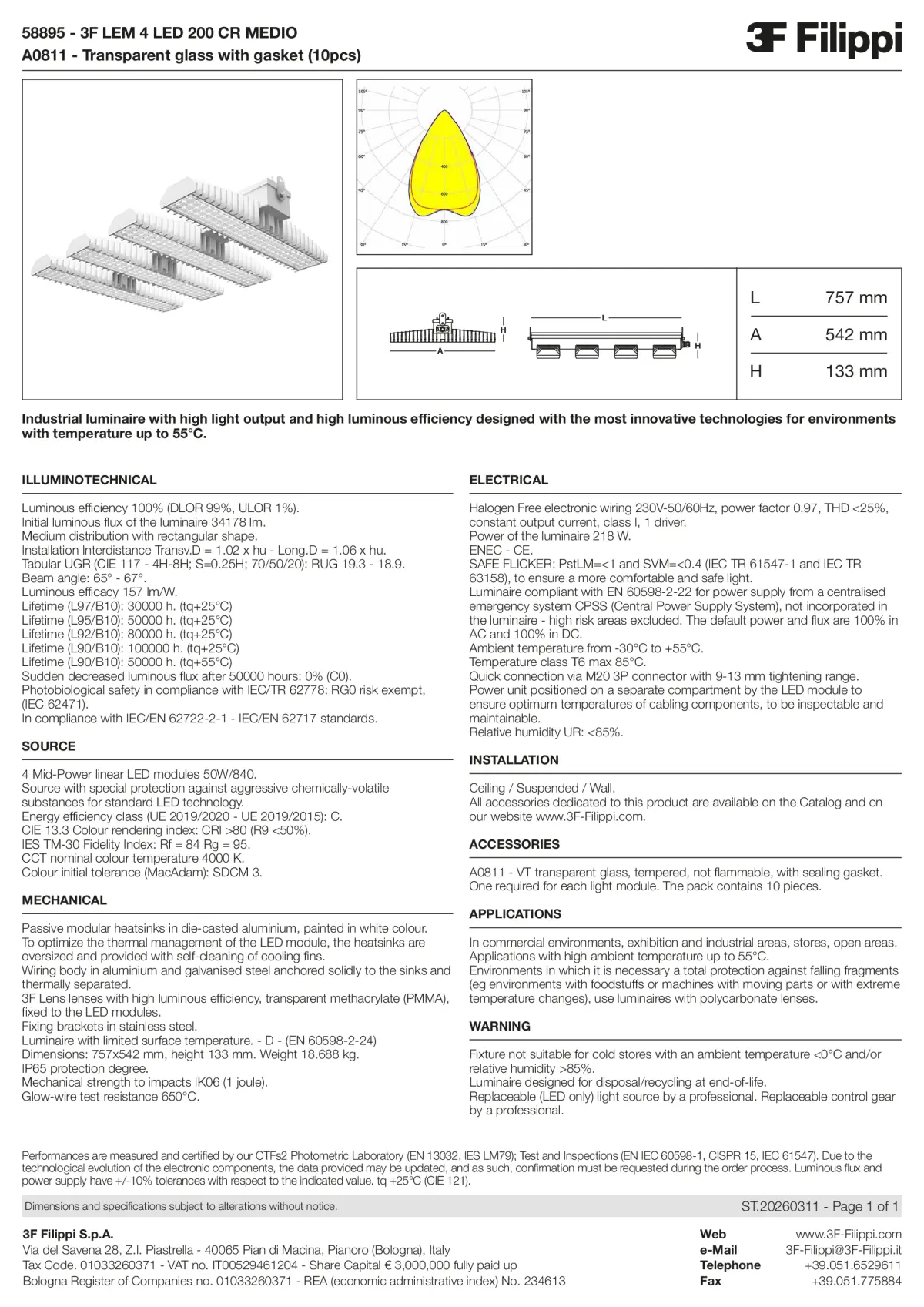 58895+A0811 - 3F LEM 4 LED 200 CR MEDIO + VT - Datasheet - en