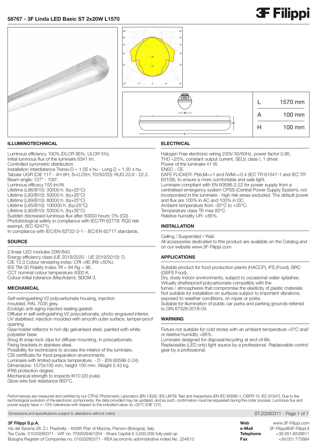 58767 - 3F Linda LED Basic ST 2x20W L1570 - Datasheet - en