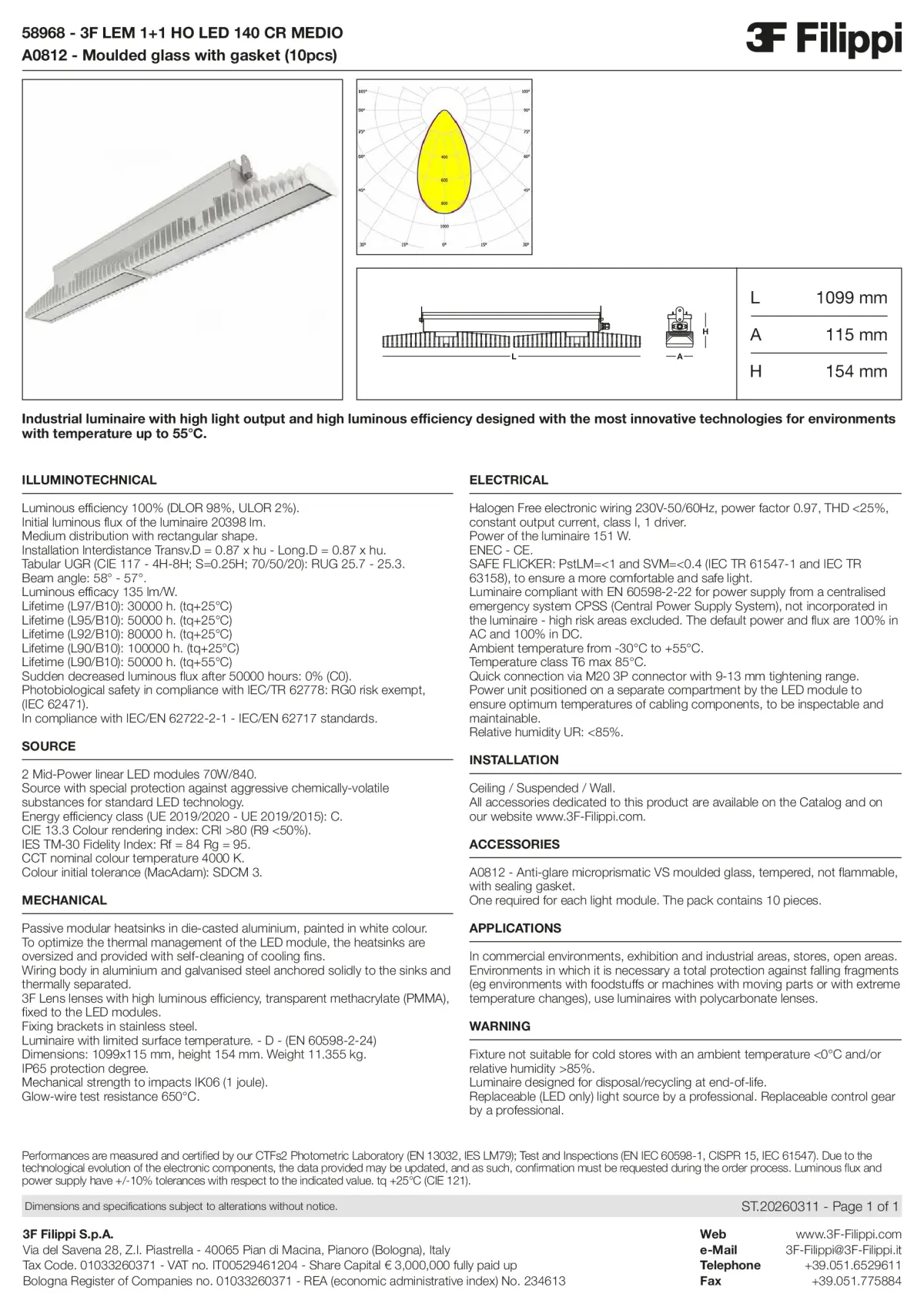 58968+A0812 - 3F LEM 1+1 HO LED 140 CR MEDIO + VS - Datasheet - en