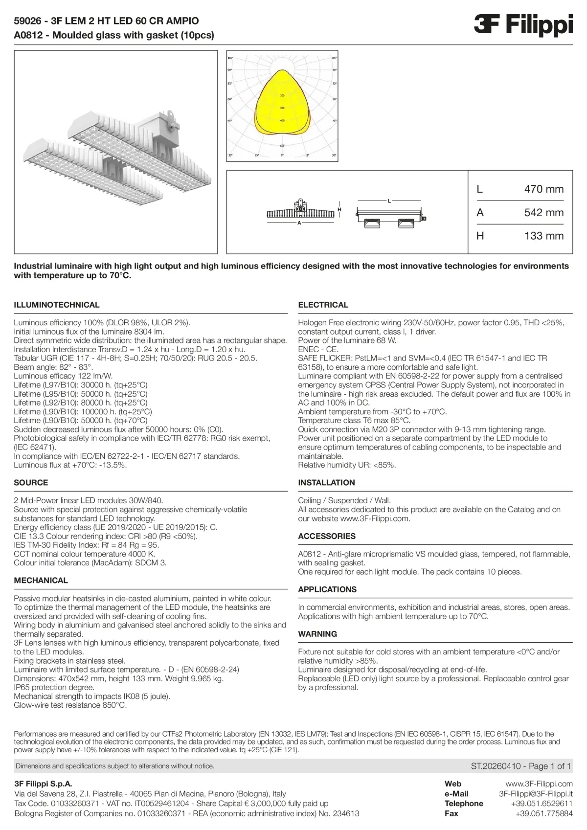 59026+A0812 - 3F LEM 2 HT LED 60 CR AMPIO + VS - Datasheet - en