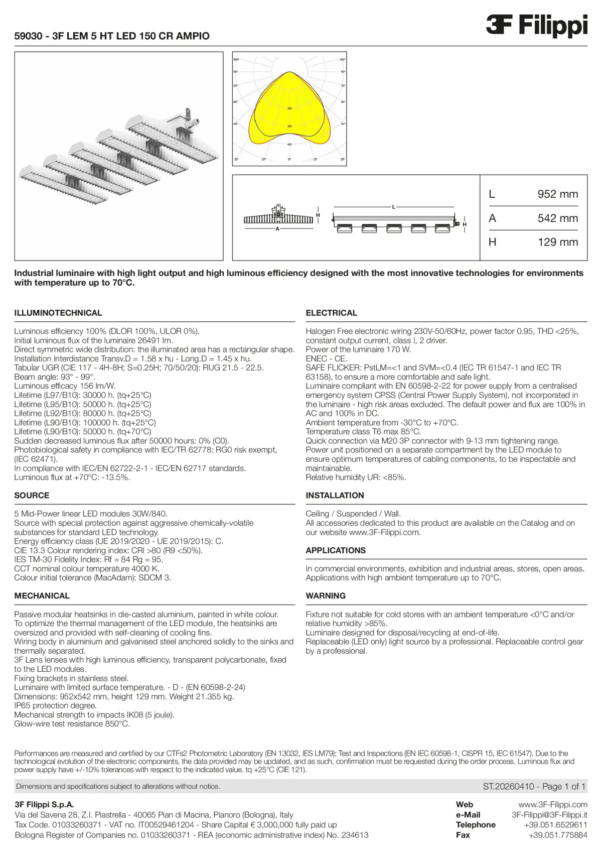 59030 - 3F LEM 5 HT LED 150 CR AMPIO - Datasheet - en