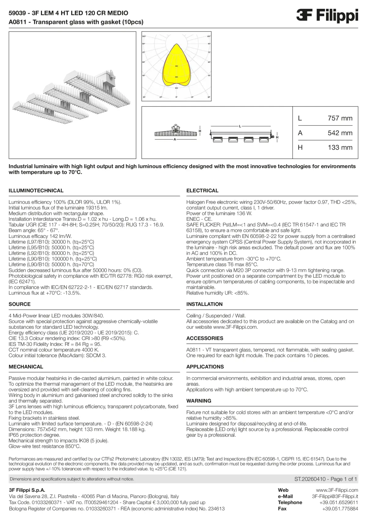 59039+A0811 - 3F LEM 4 HT LED 120 CR MEDIO + VT - Datasheet - en