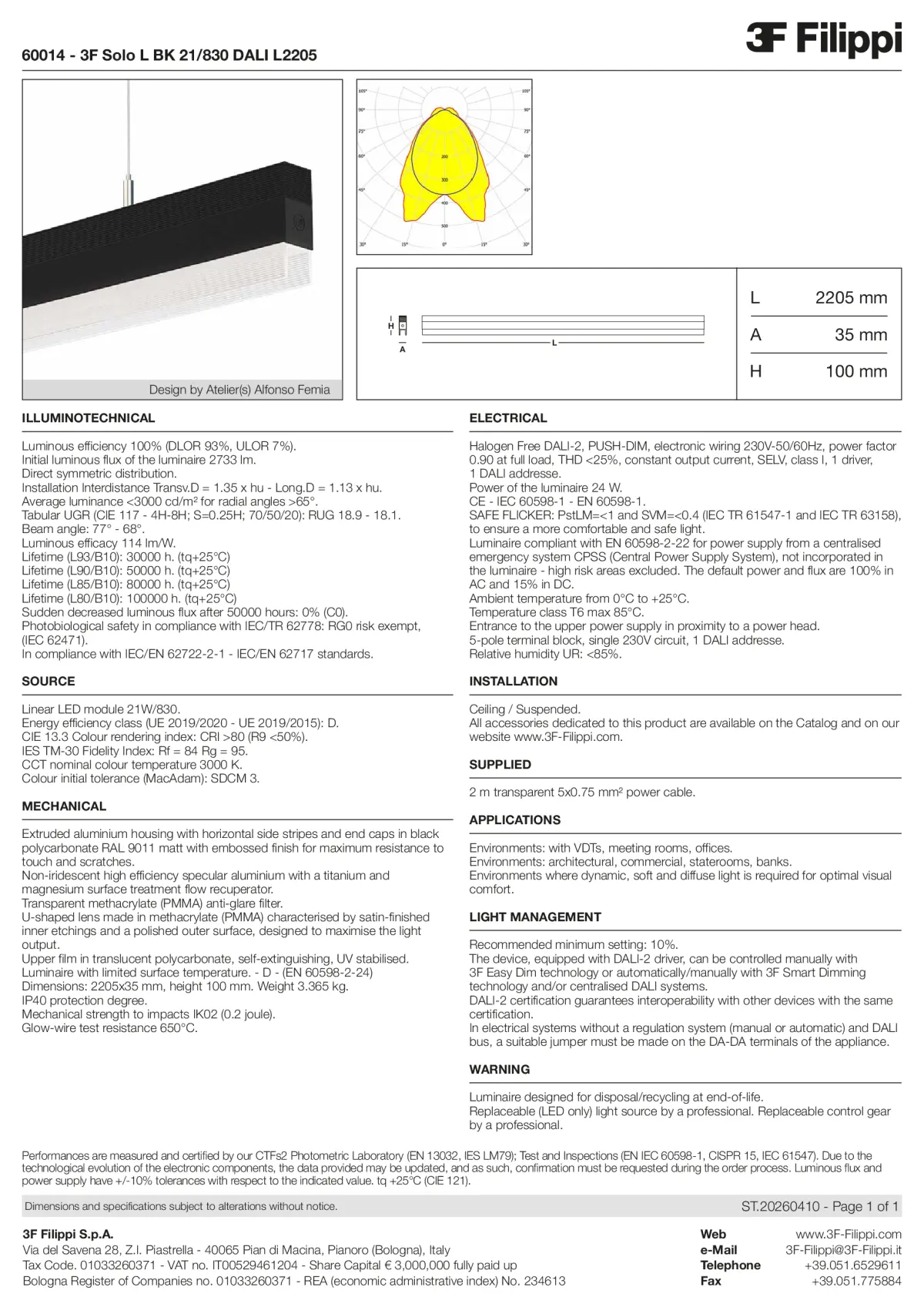 60014 - 3F Solo L BK 21-830 DALI L2205 - Datasheet - en