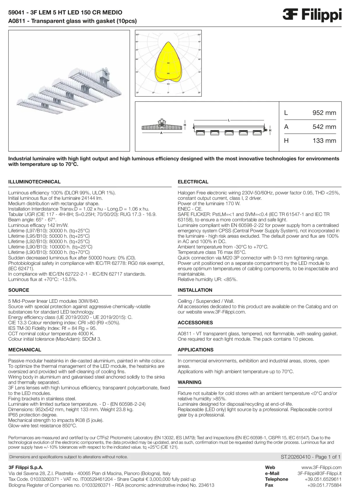 59041+A0811 - 3F LEM 5 HT LED 150 CR MEDIO + VT - Datasheet - en