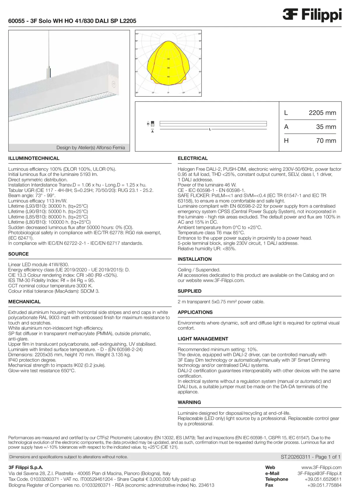 60055 - 3F Solo WH HO 41-830 DALI SP L2205 - Datasheet - en
