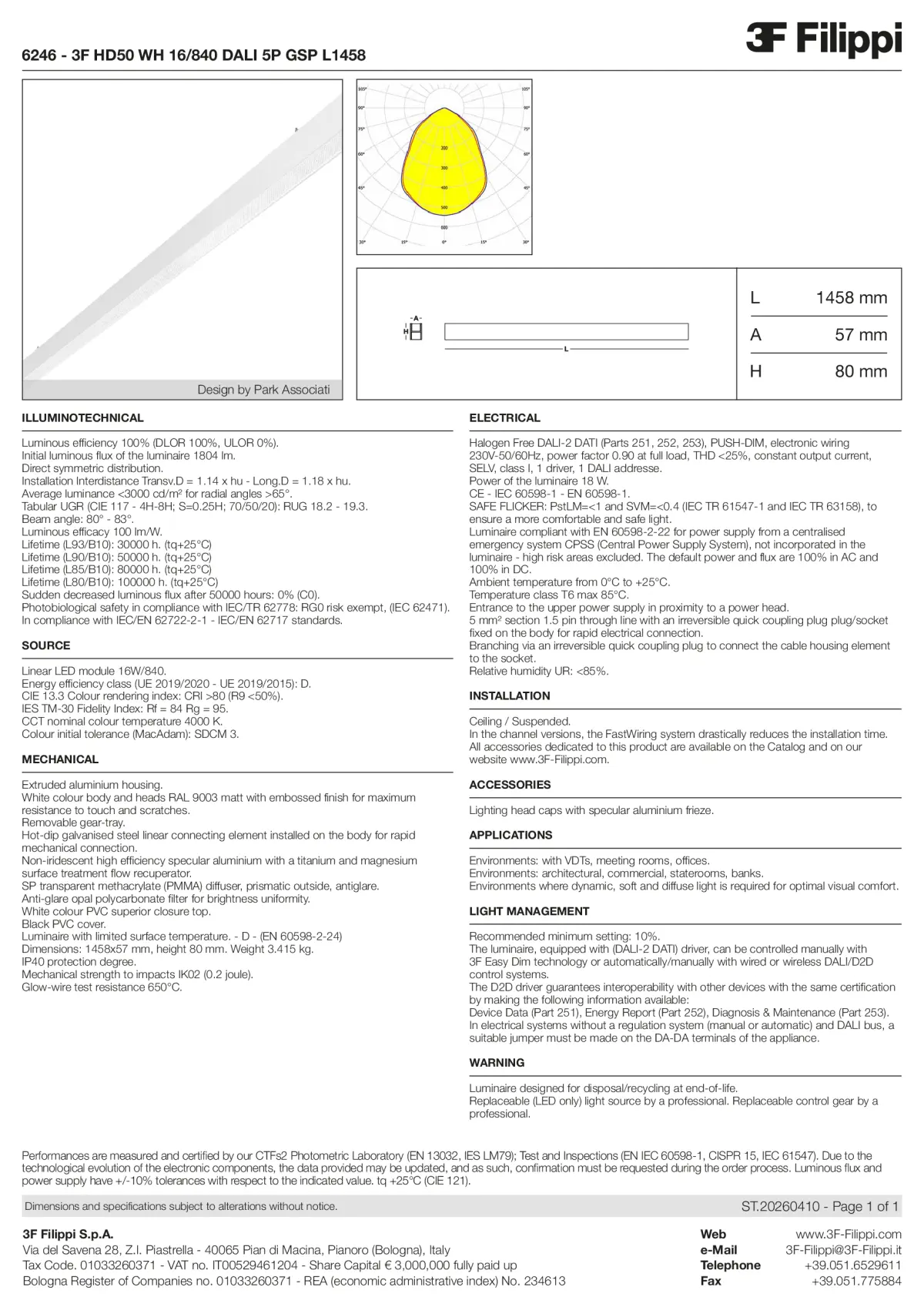 6246 - 3F HD50 WH 16-840 DALI 5P GSP L1458 - Datasheet - en