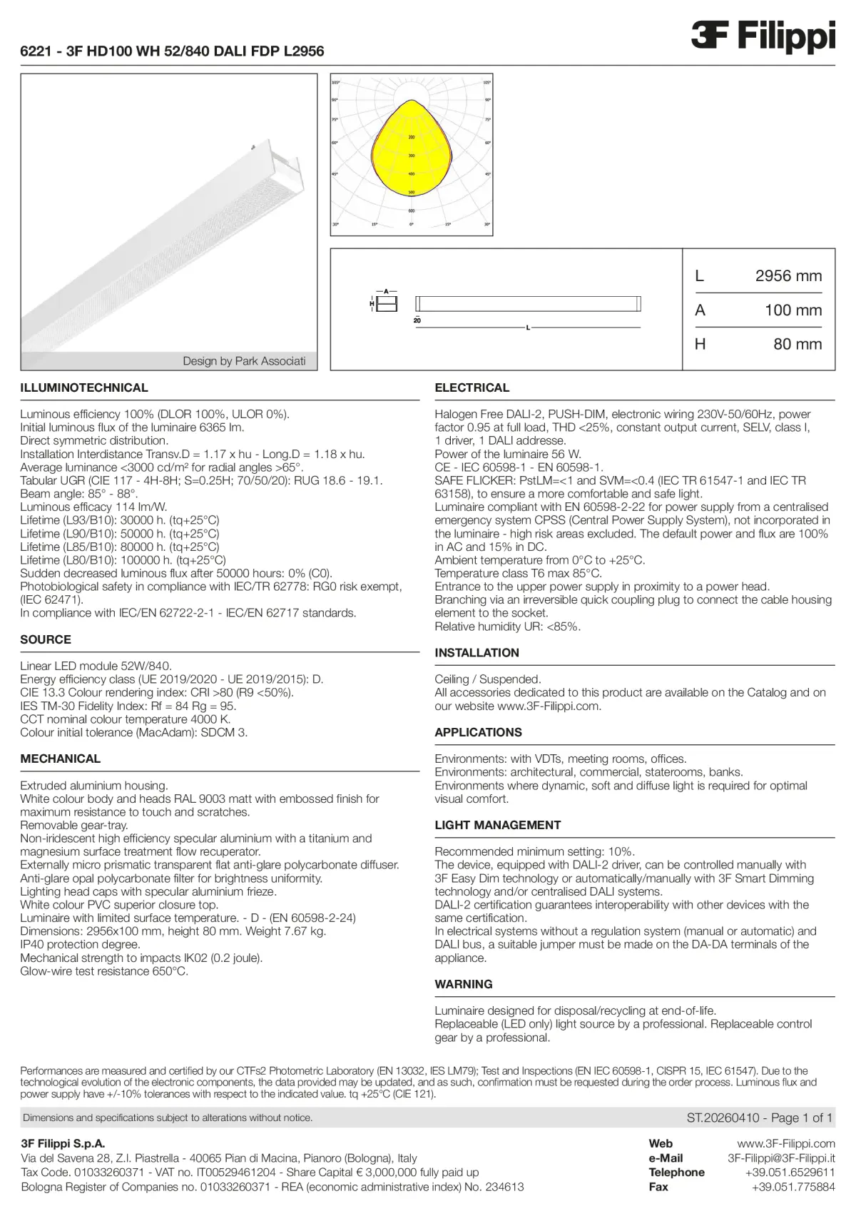 6221 - 3F HD100 WH 52-840 DALI FDP L2956 - Datasheet - en