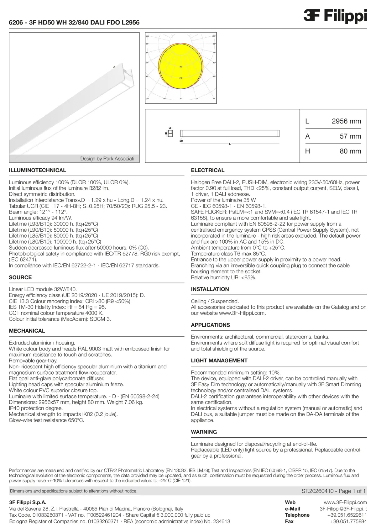 6206 - 3F HD50 WH 32-840 DALI FDO L2956 - Datasheet - en