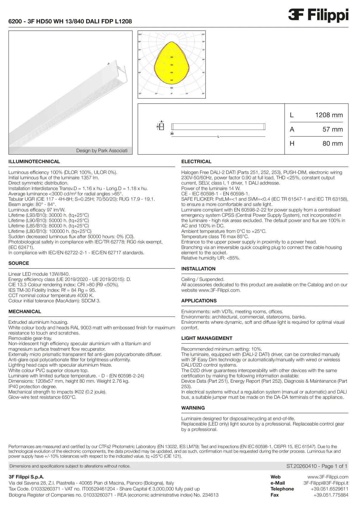 6200 - 3F HD50 WH 13-840 DALI FDP L1208 - Datasheet - en