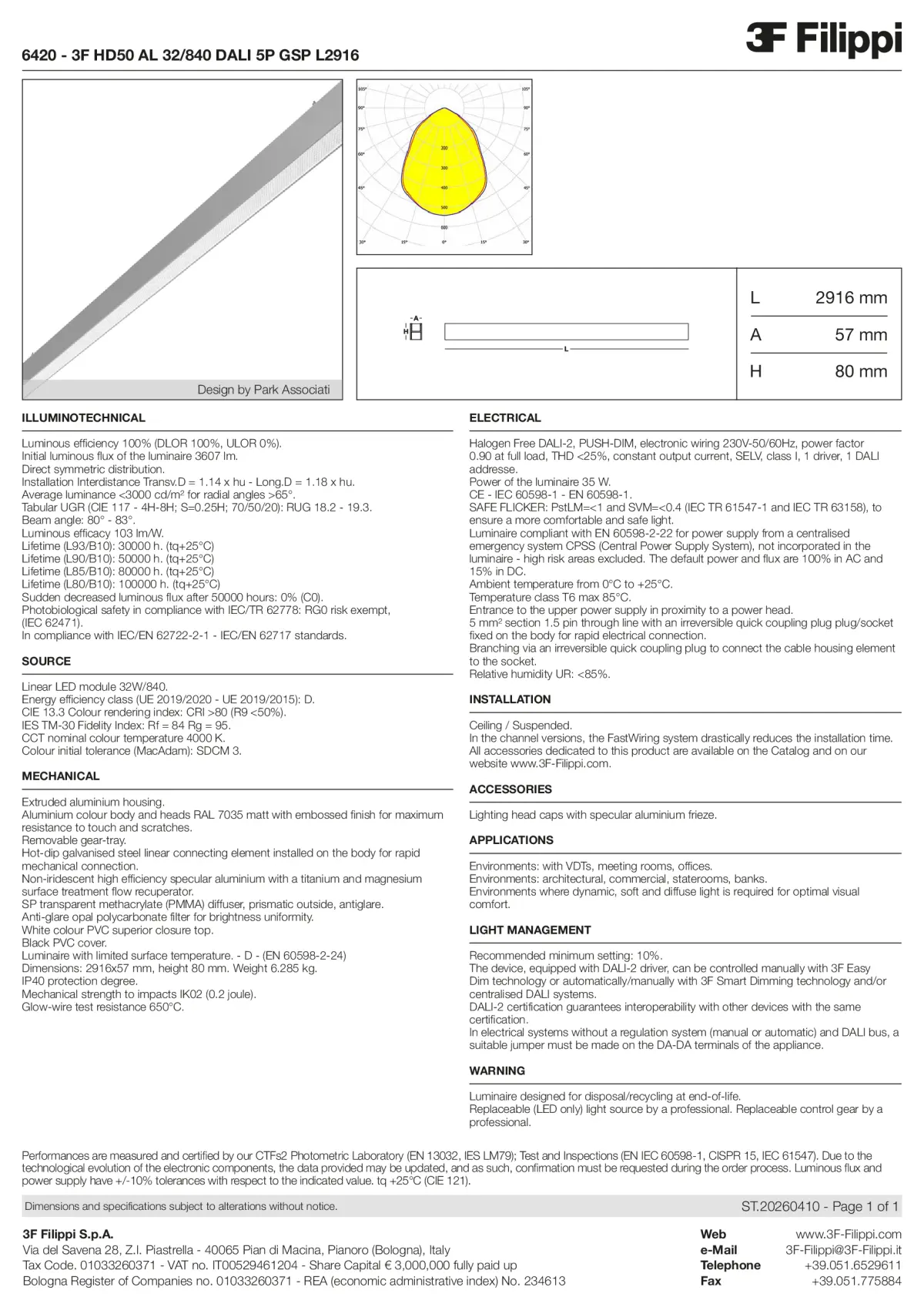 6420 - 3F HD50 AL 32-840 DALI 5P GSP L2916 - Datasheet - en