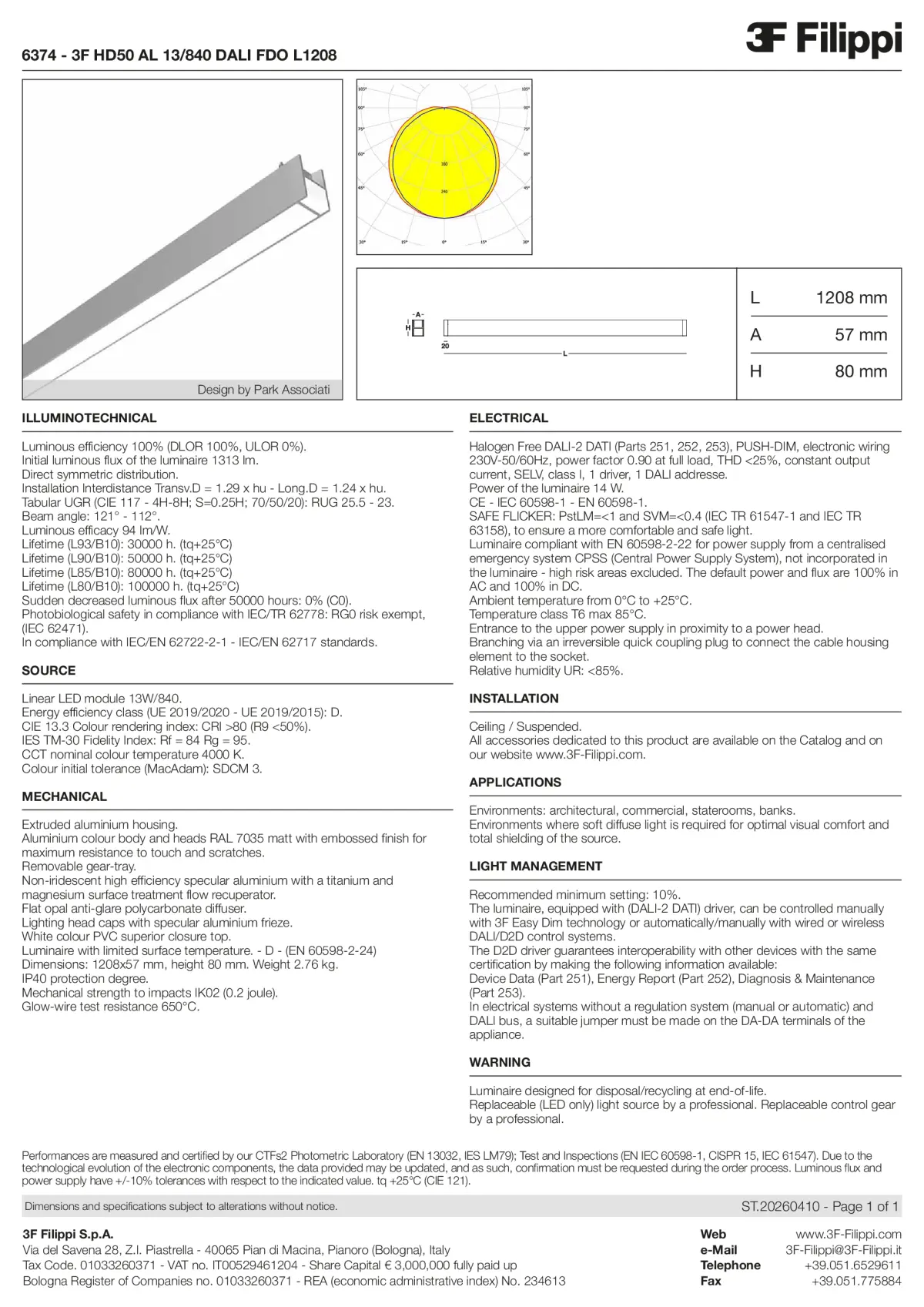 6374 - 3F HD50 AL 13-840 DALI FDO L1208 - Datasheet - en