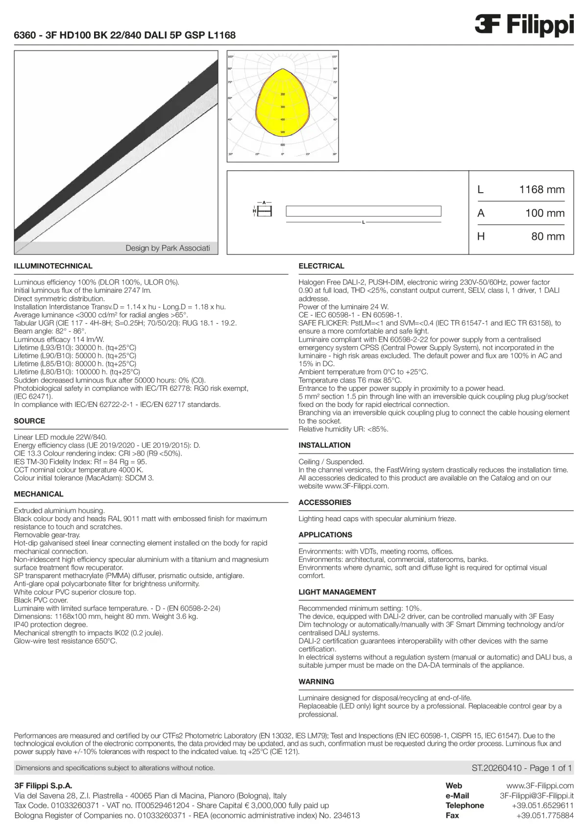 6360 - 3F HD100 BK 22-840 DALI 5P GSP L1168 - Datasheet - en