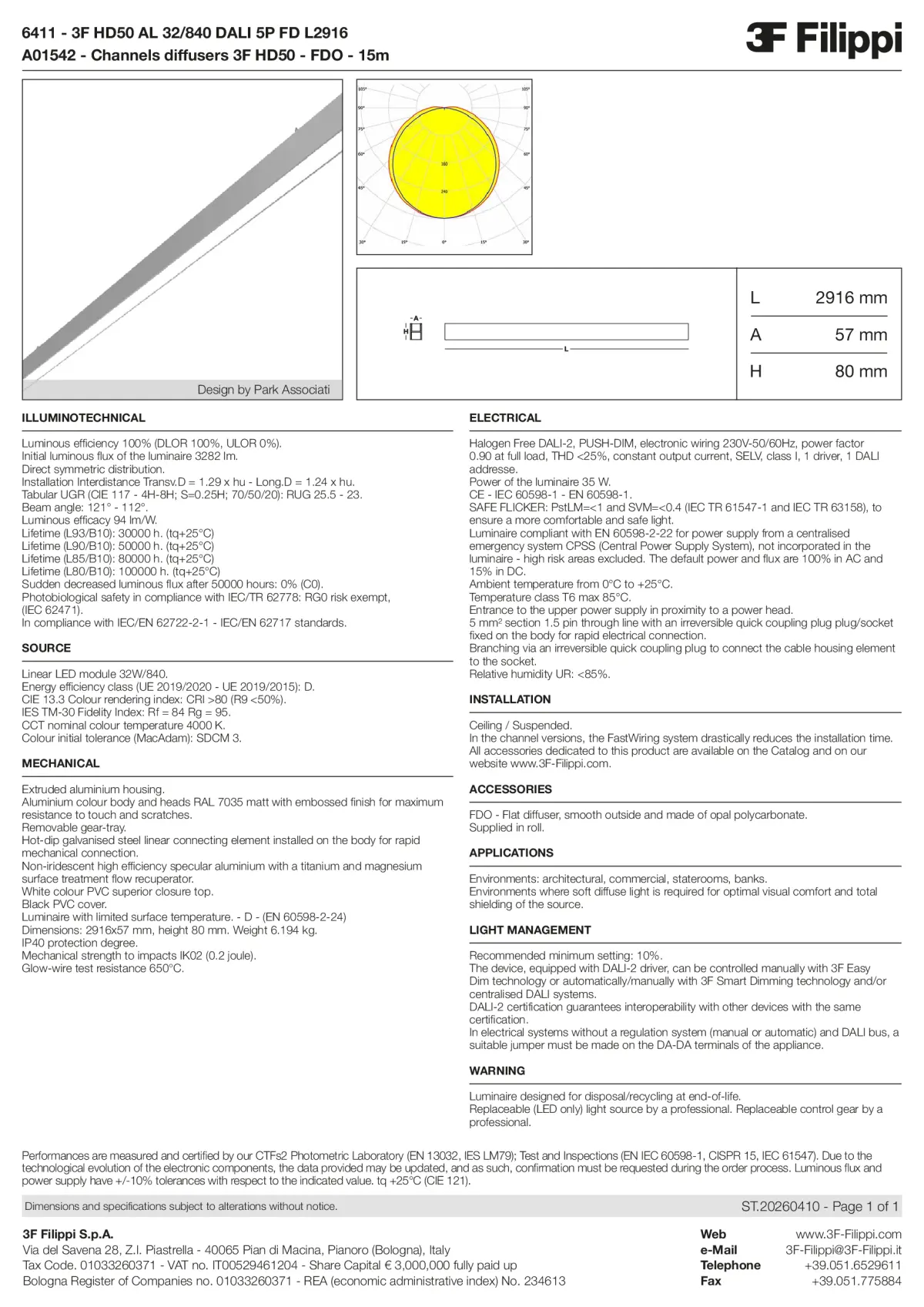 6411+A01542 - 3F HD50 AL 32-840 DALI 5P FD L2916 + FDO - Datasheet - en
